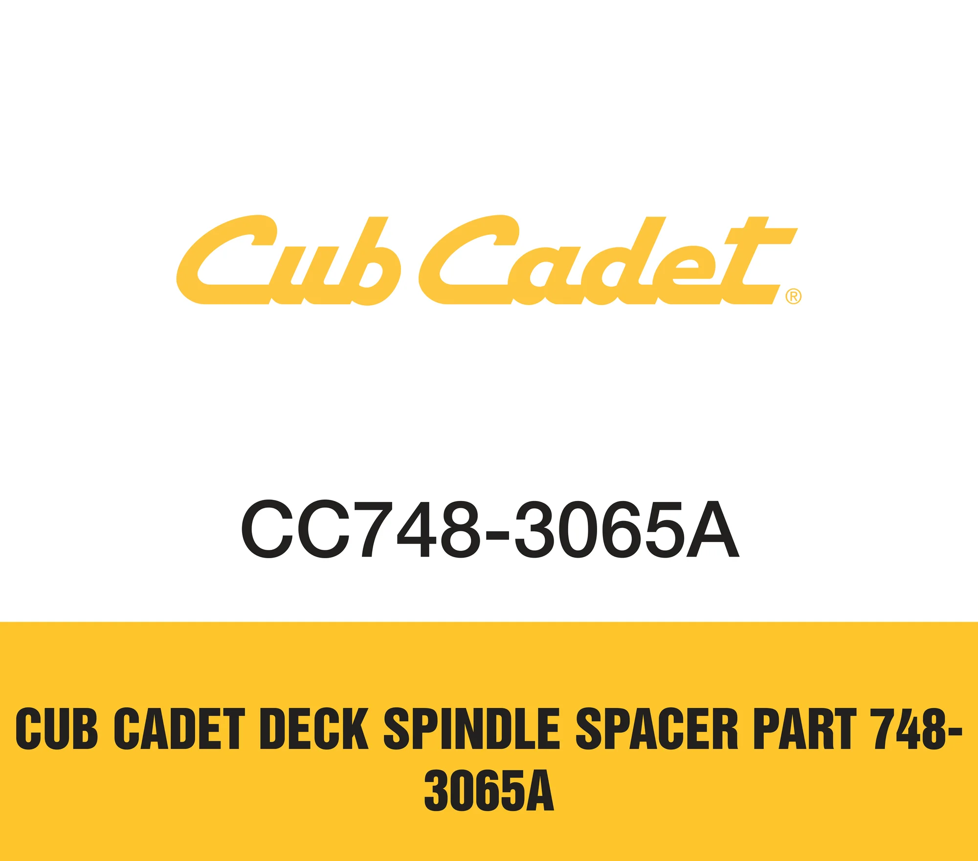 Cub Cadet Deck Spindle Spacer Part 748 3065a