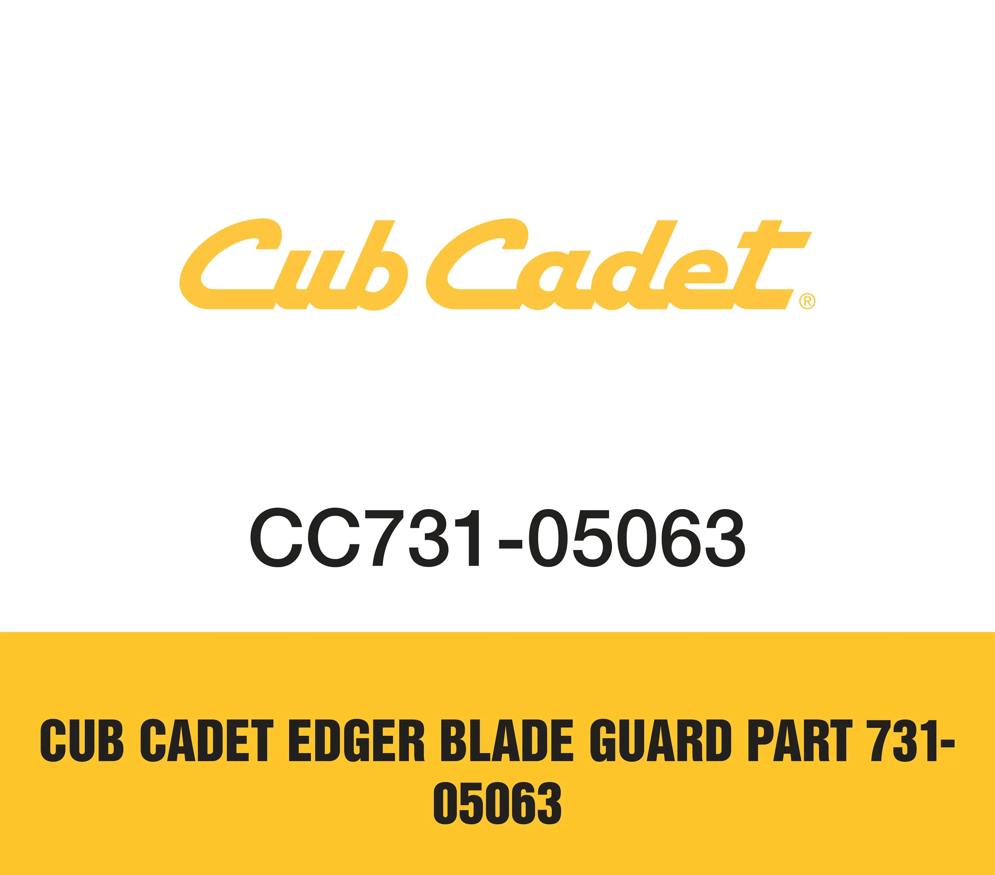 Cub Cadet Edger Blade Guard Part 731-05063