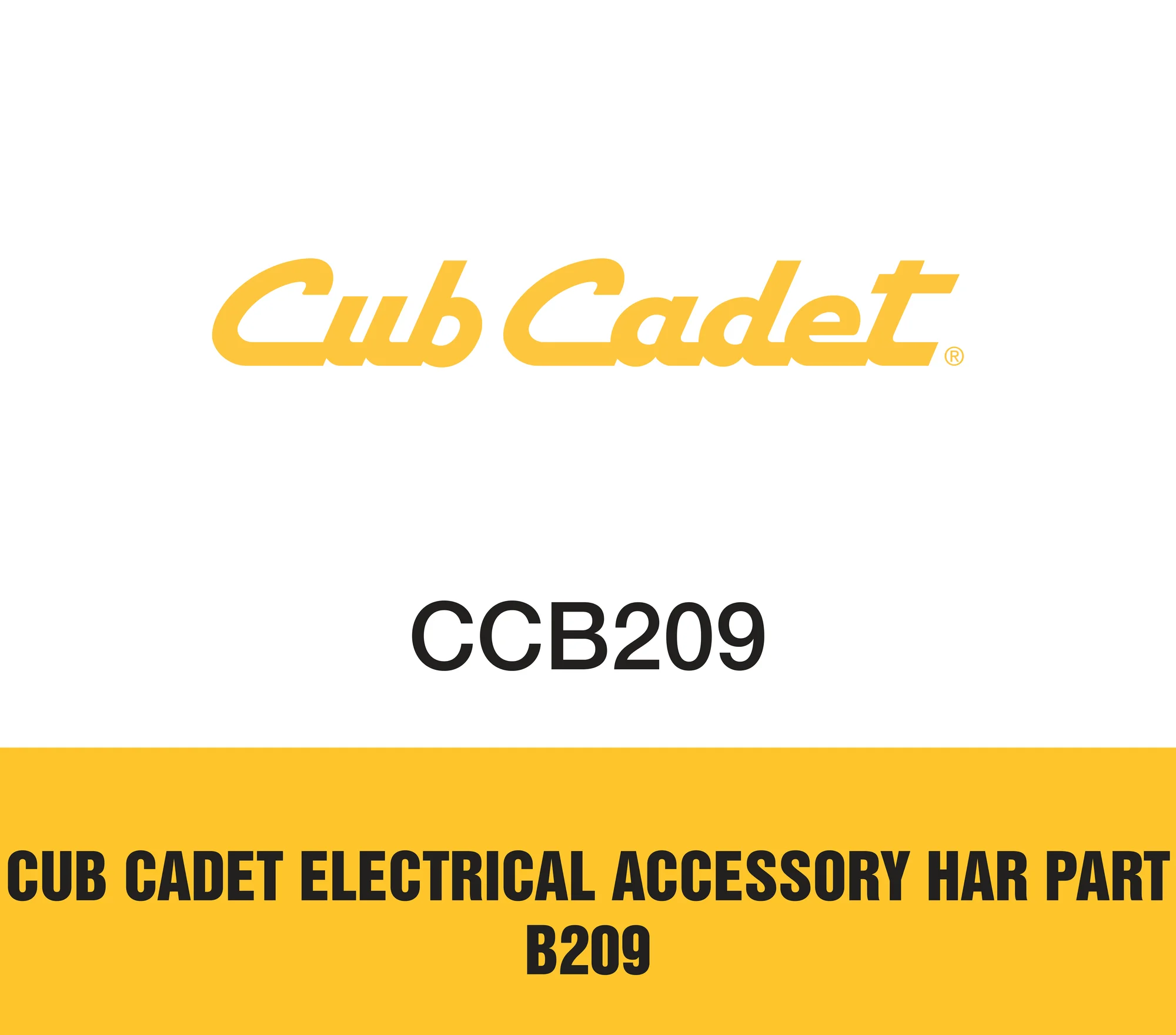 Cub Cadet Electrical Accessory Har Part B209