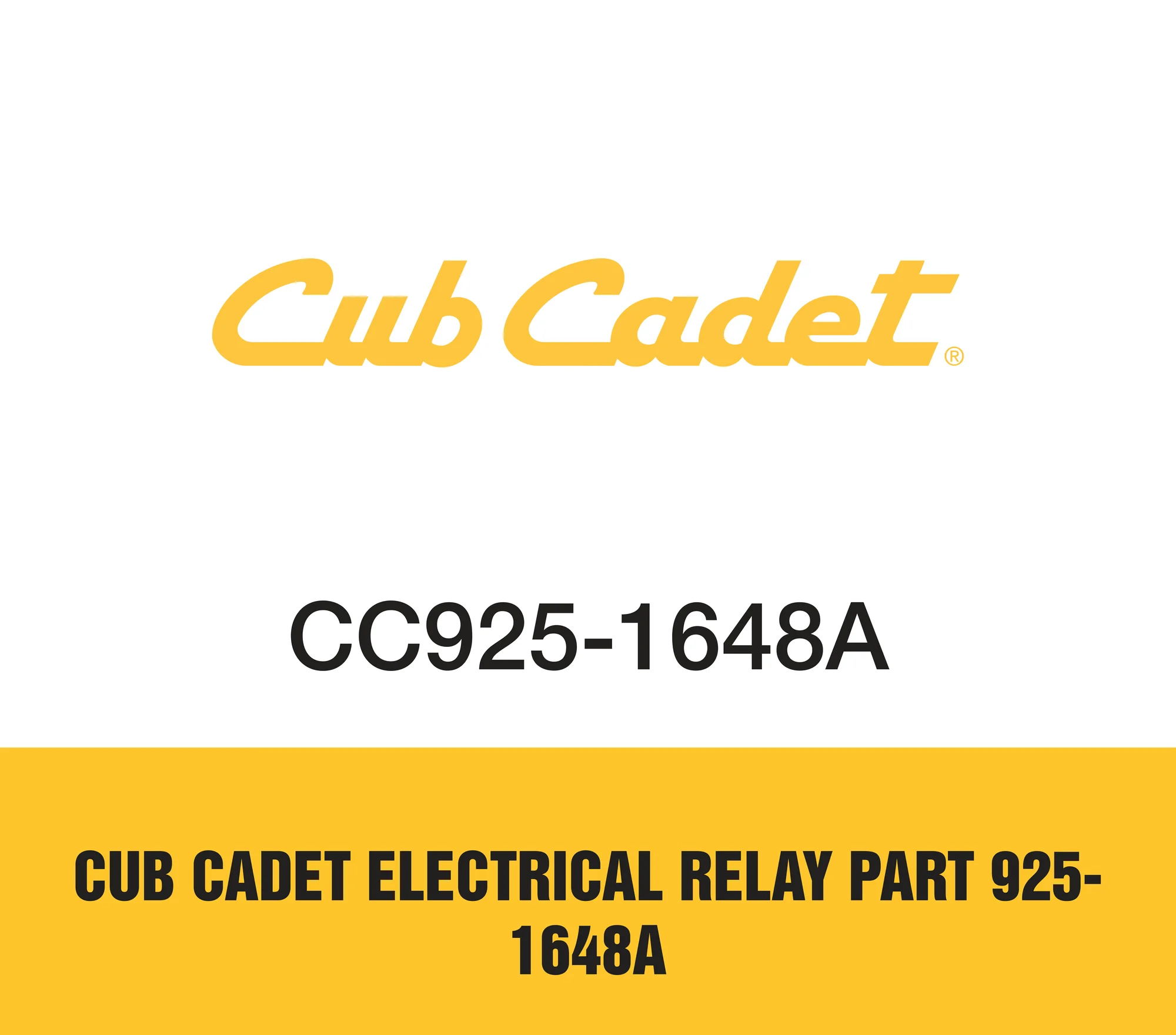 Cub Cadet Electrical Relay Part 925 1648a