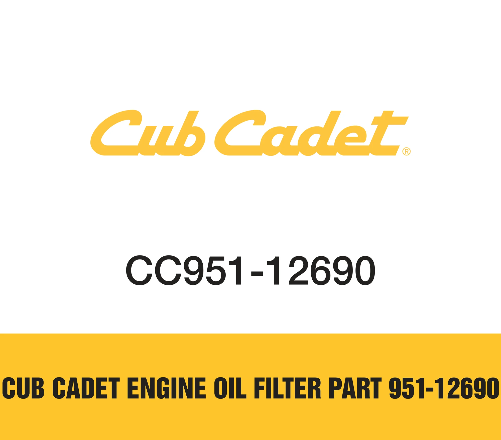 Cub Cadet Engine Oil Filter Part 951-12690 Cub Cadet Engine Oil Filter Part 951 12690