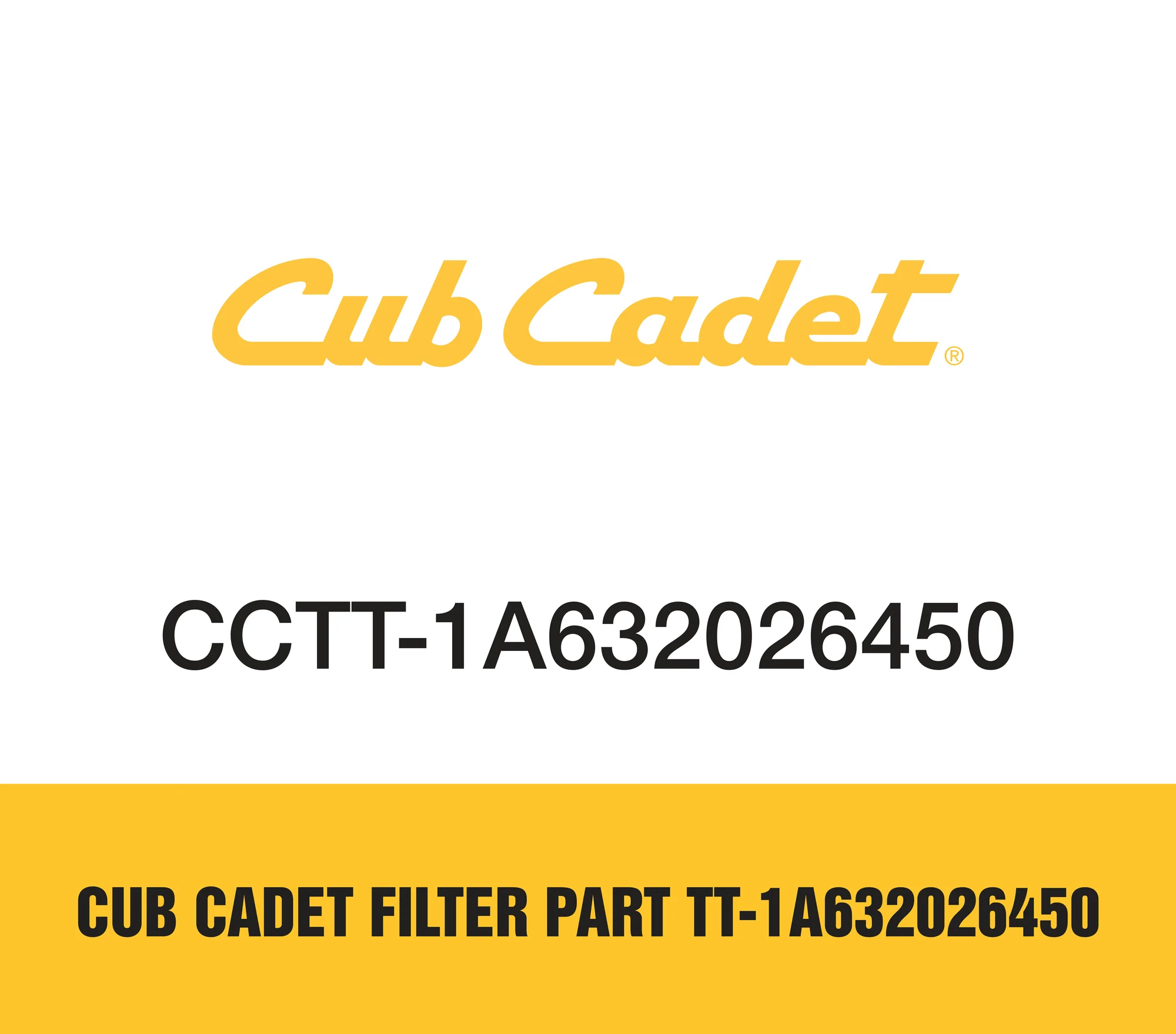 Cub Cadet Filter Part TT-1A632026450