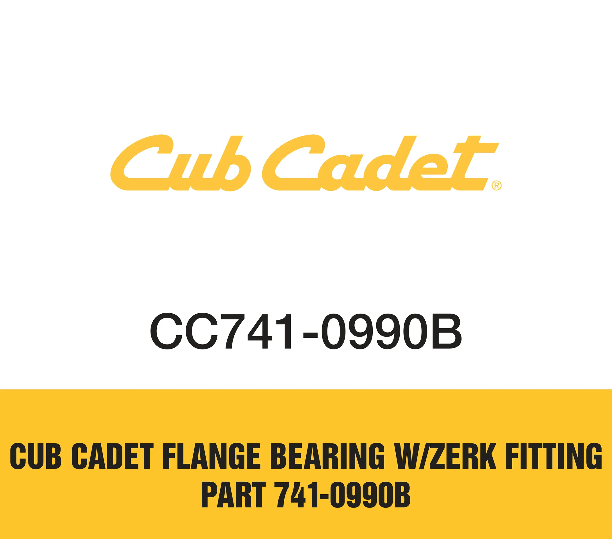 Cub Cadet Flange Bearing w/Zerk Fitting Part 741-0990B Cub Cadet Flange Bearing W Zerk Fitting Part 741 0990b