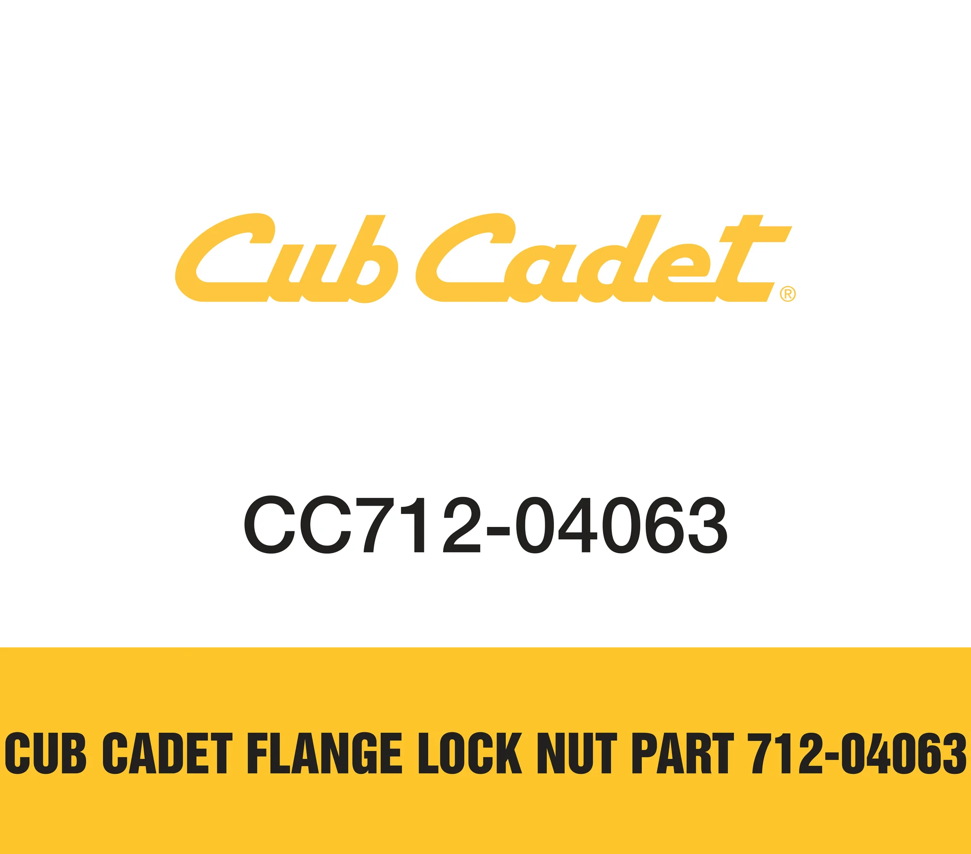 Cub Cadet Flange Lock Nut Part 712-04063 Cub Cadet Flange Lock Nut Part 712 04063
