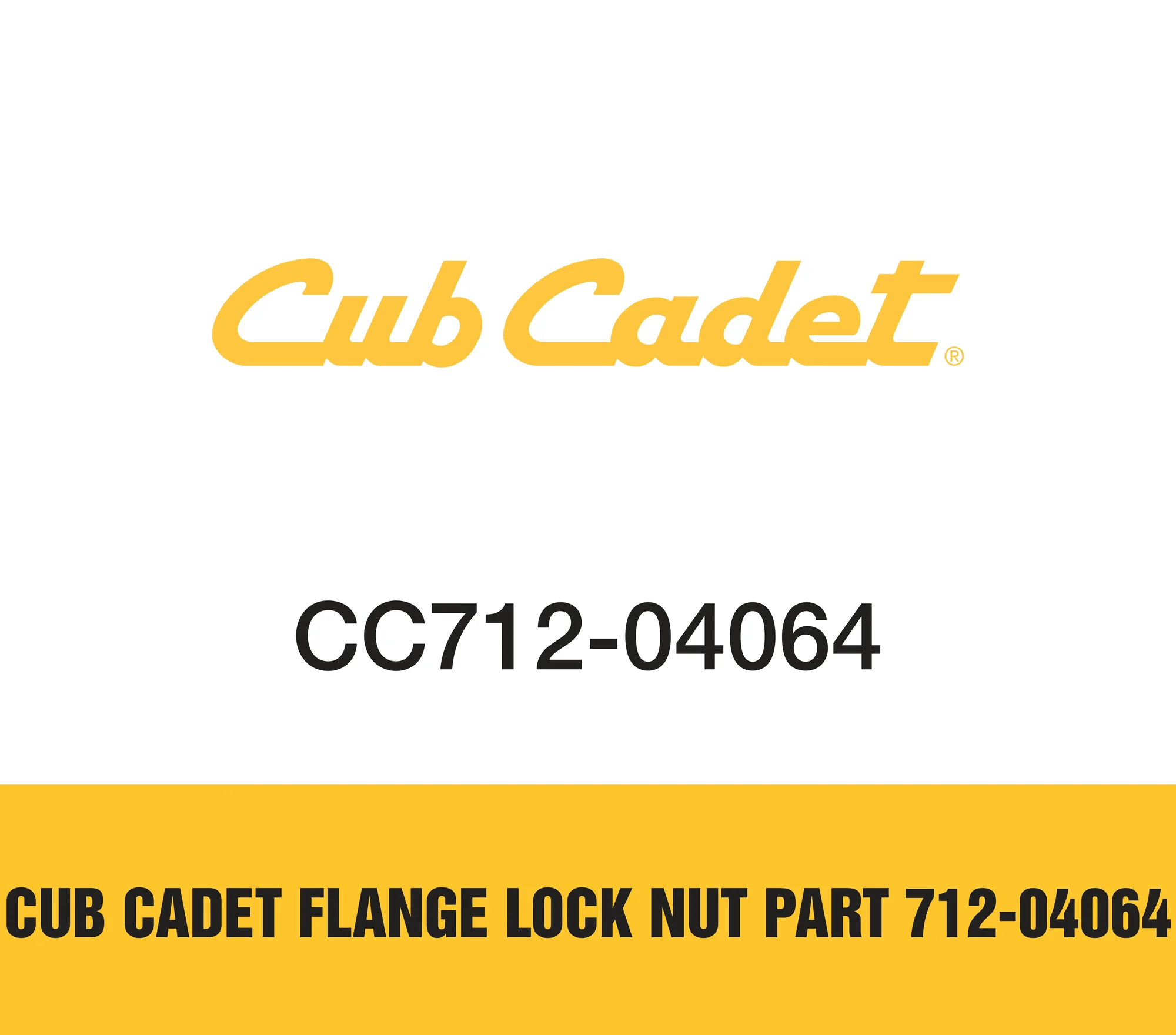 Cub Cadet Flange Lock Nut Part 712 04064