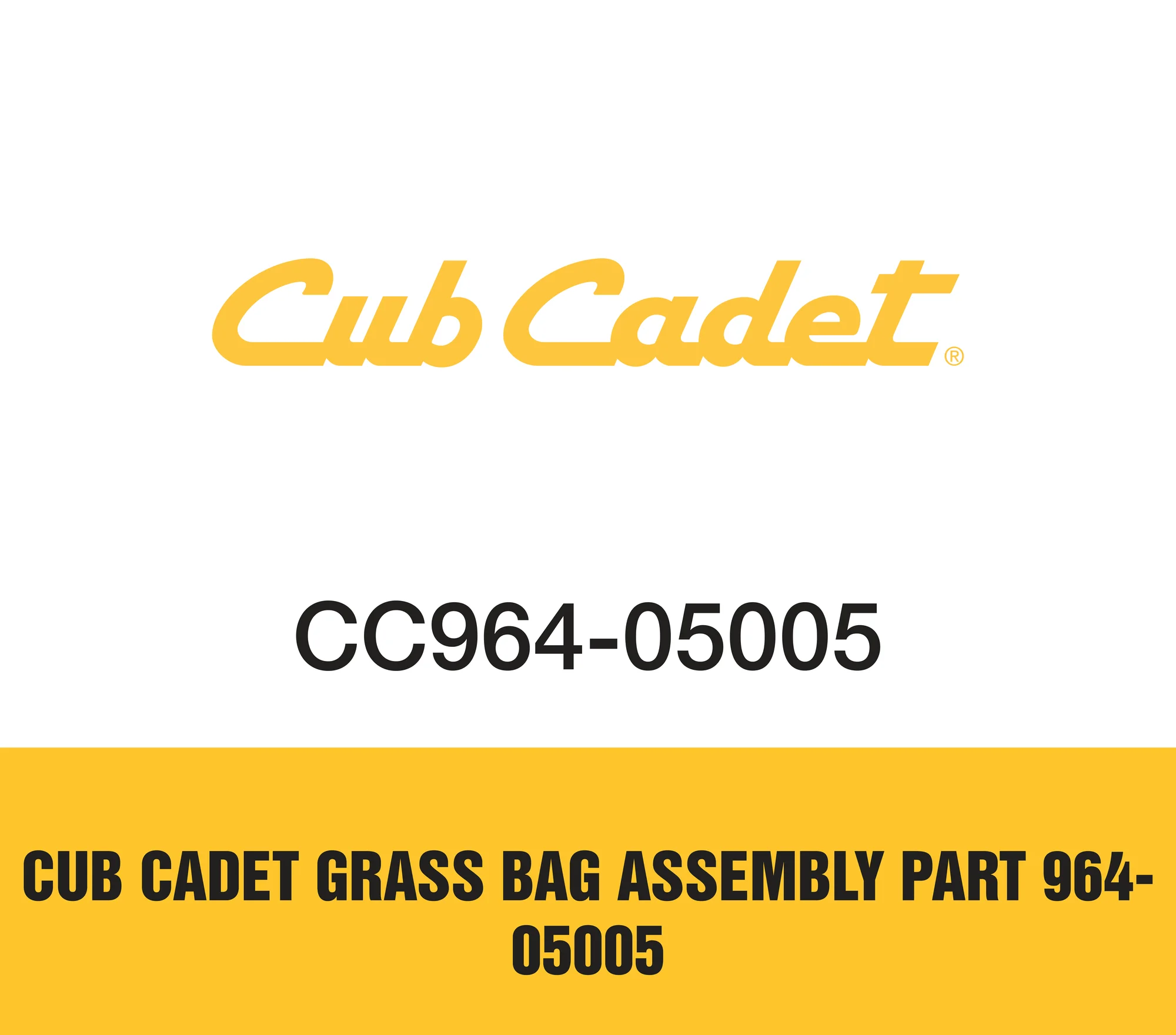 Cub Cadet Grass Bag Assembly Part 964 05005
