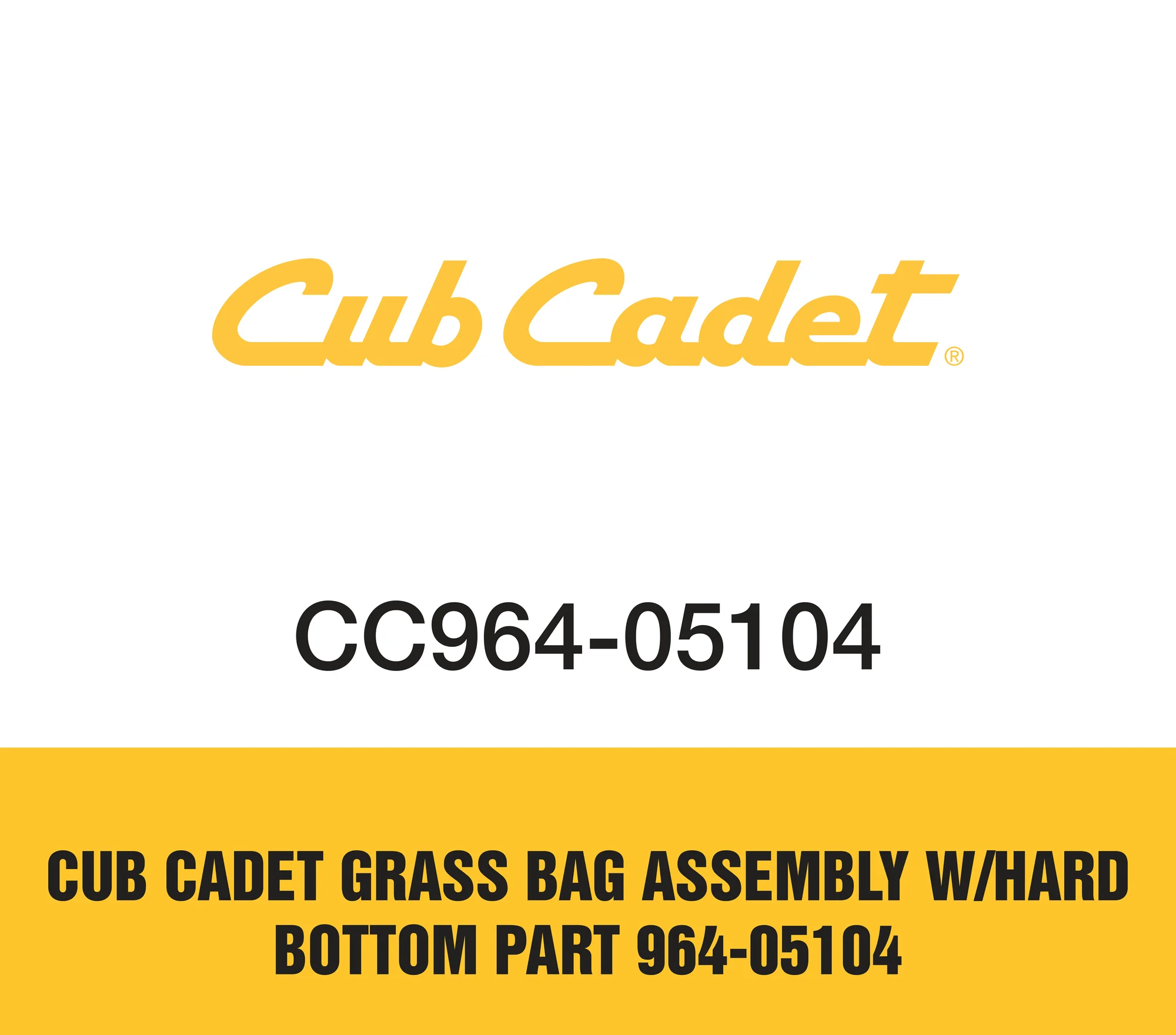 Cub Cadet Grass Bag Assembly W Hard Bottom Part 964 05104