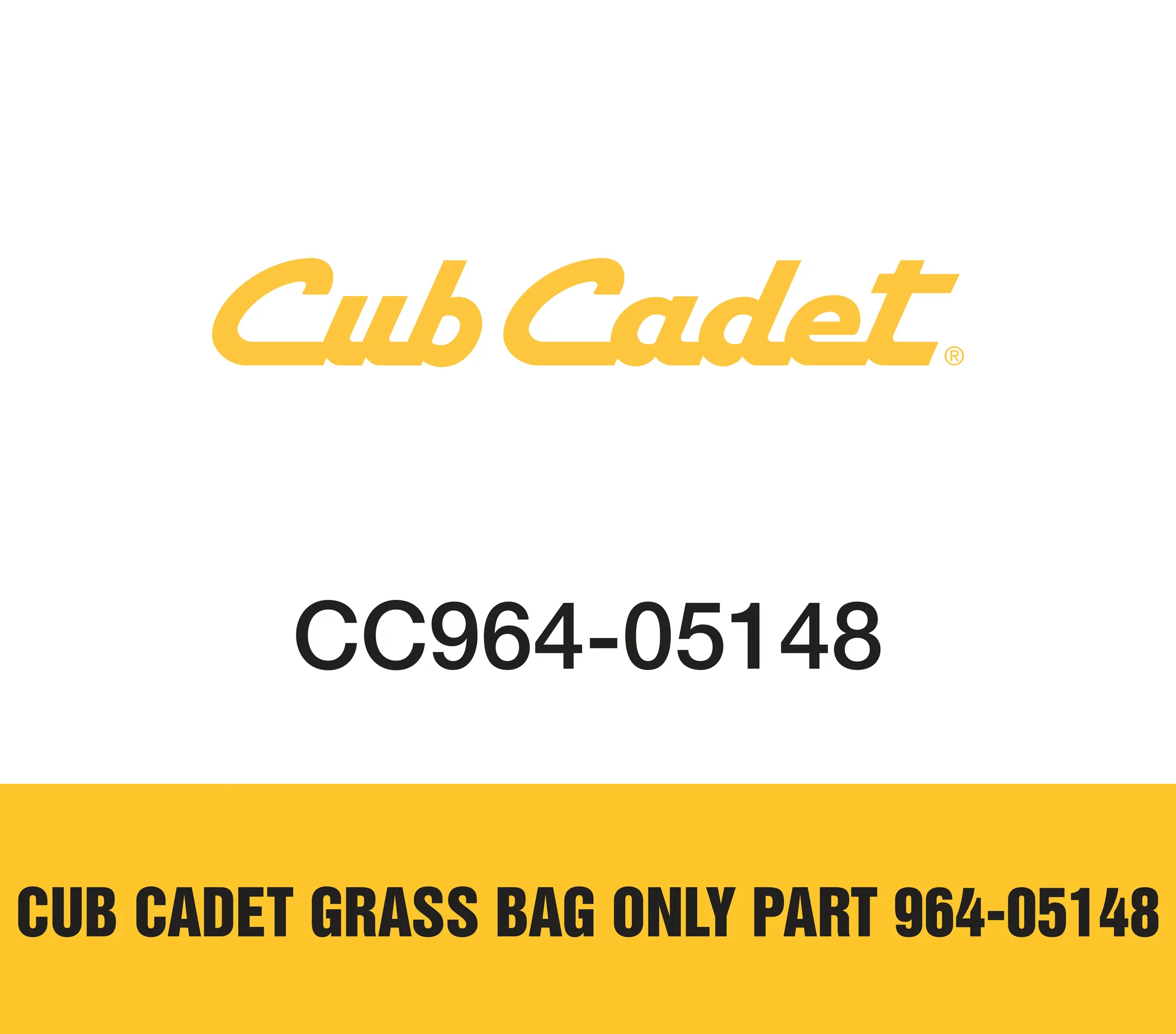Cub Cadet Grass Bag Only Part 964 05148