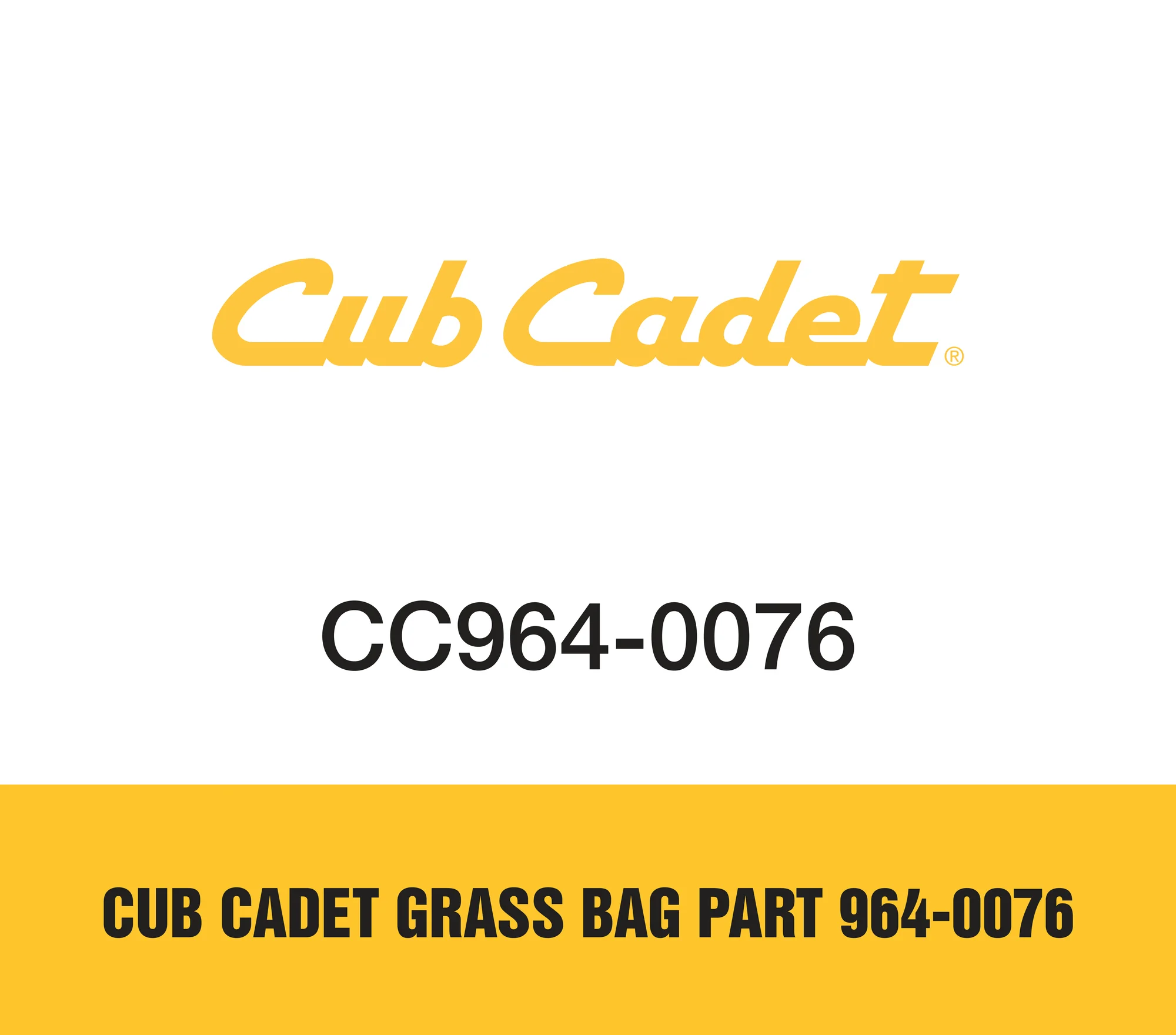 Cub Cadet Grass Bag Part 964 0076