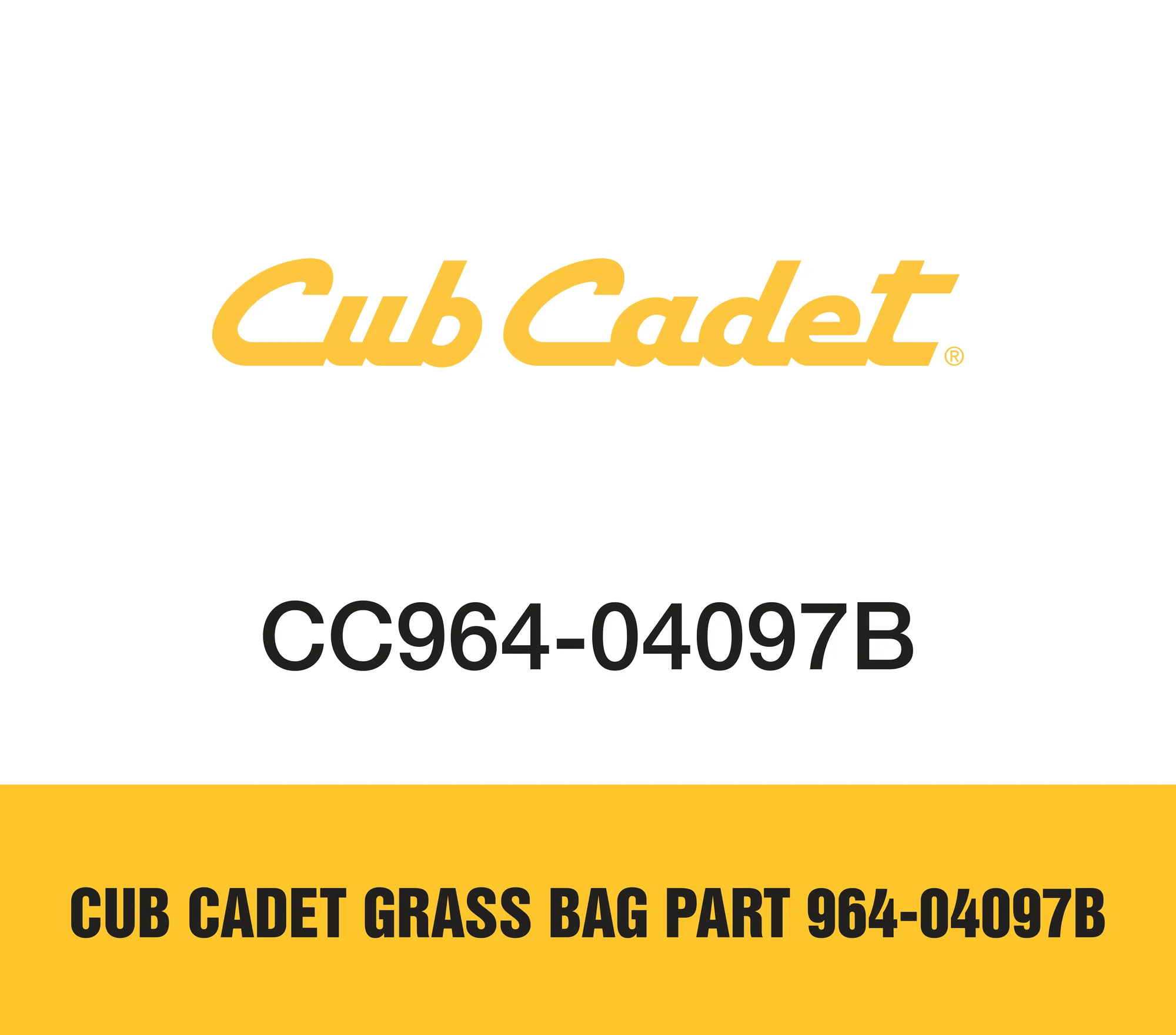 Cub Cadet Grass Bag Part 964 04097b