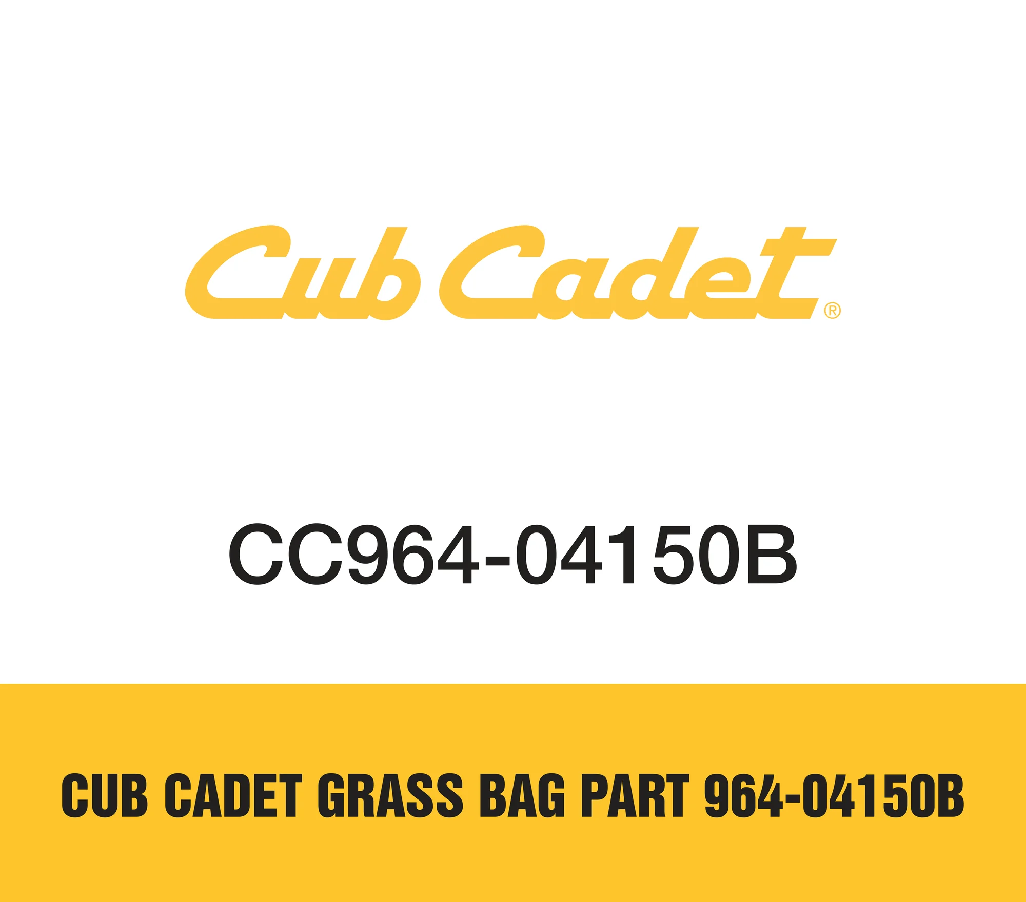 Cub Cadet Grass Bag Part 964 04150b