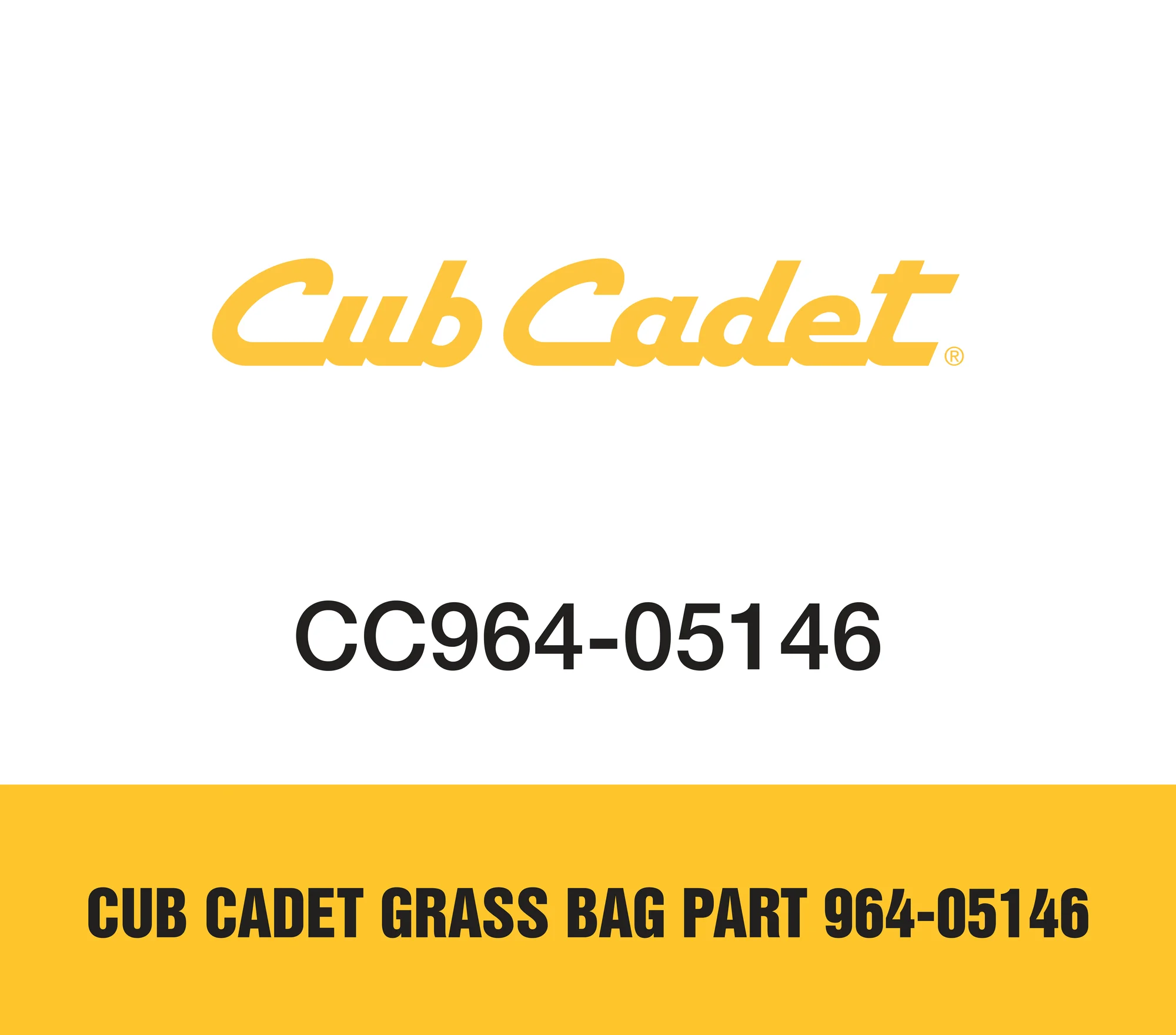 Cub Cadet Grass Bag Part 964 05146