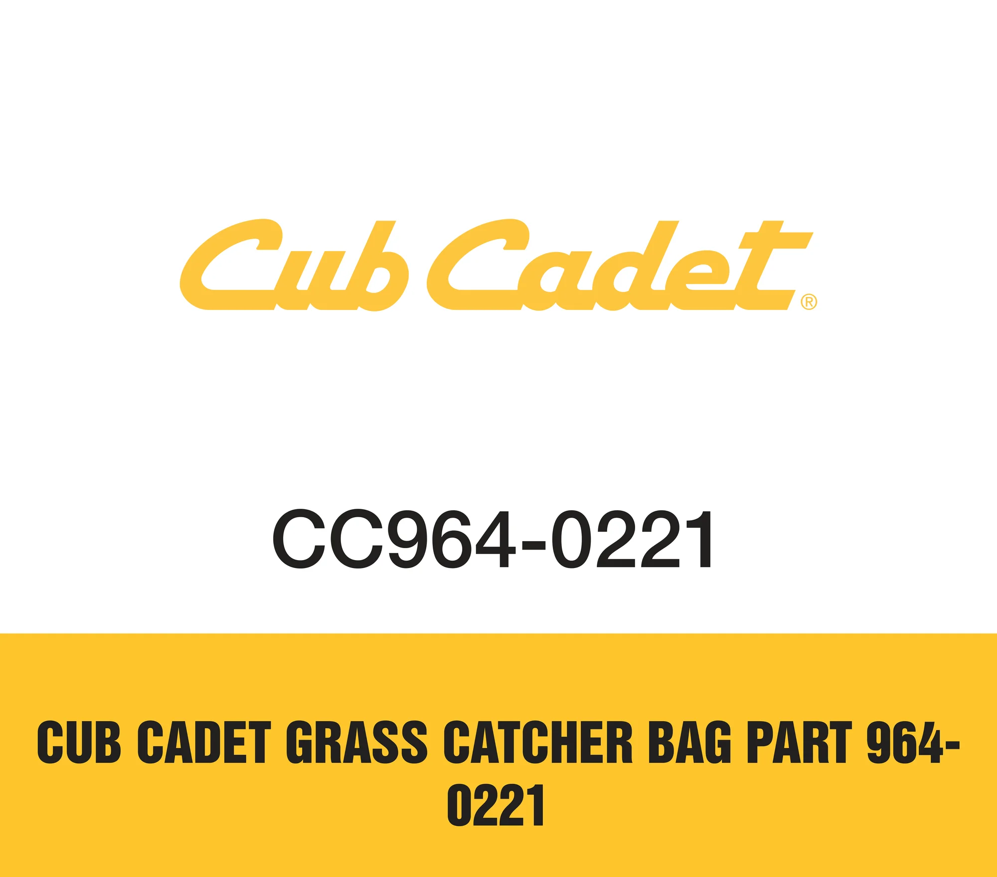 Cub Cadet Grass Catcher Bag Part 964 0221