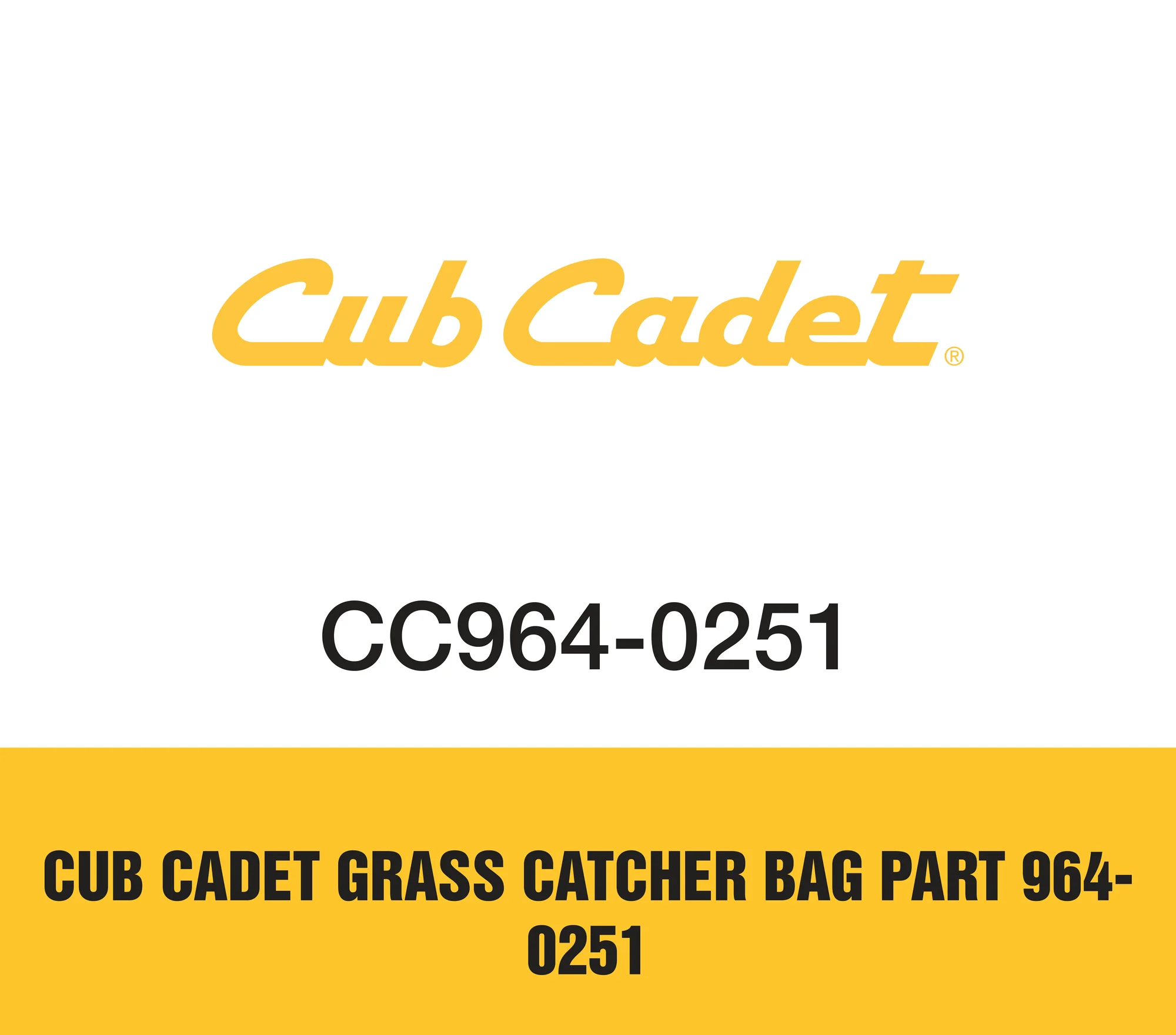 Cub Cadet Grass Catcher Bag Part 964 0251