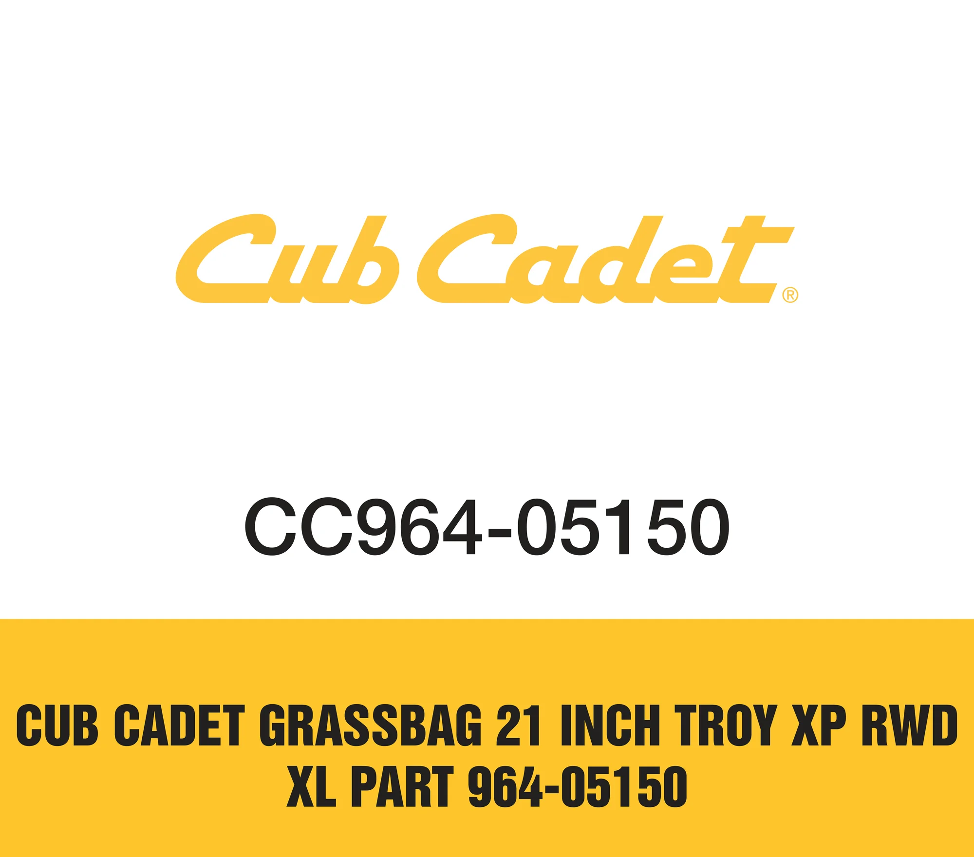Cub Cadet Grassbag 21 Inch Troy Xp Rwd Xl Part 964 05150
