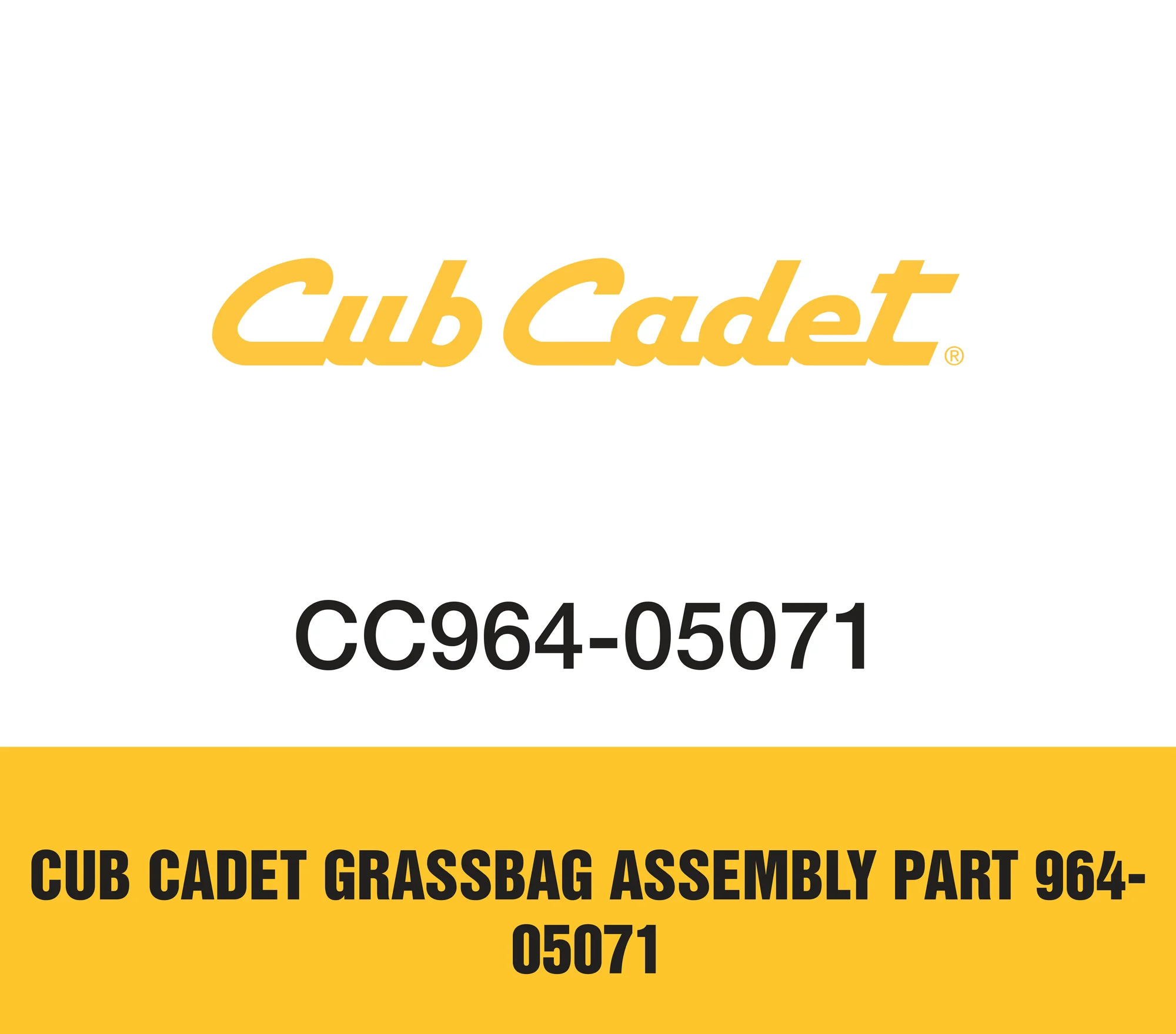 Cub Cadet Grassbag Assembly Part 964 05071