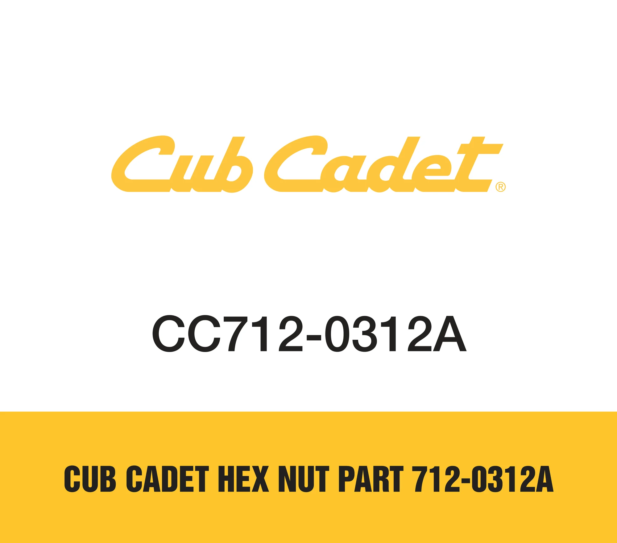 Cub Cadet Hex Nut Part 712 0312a