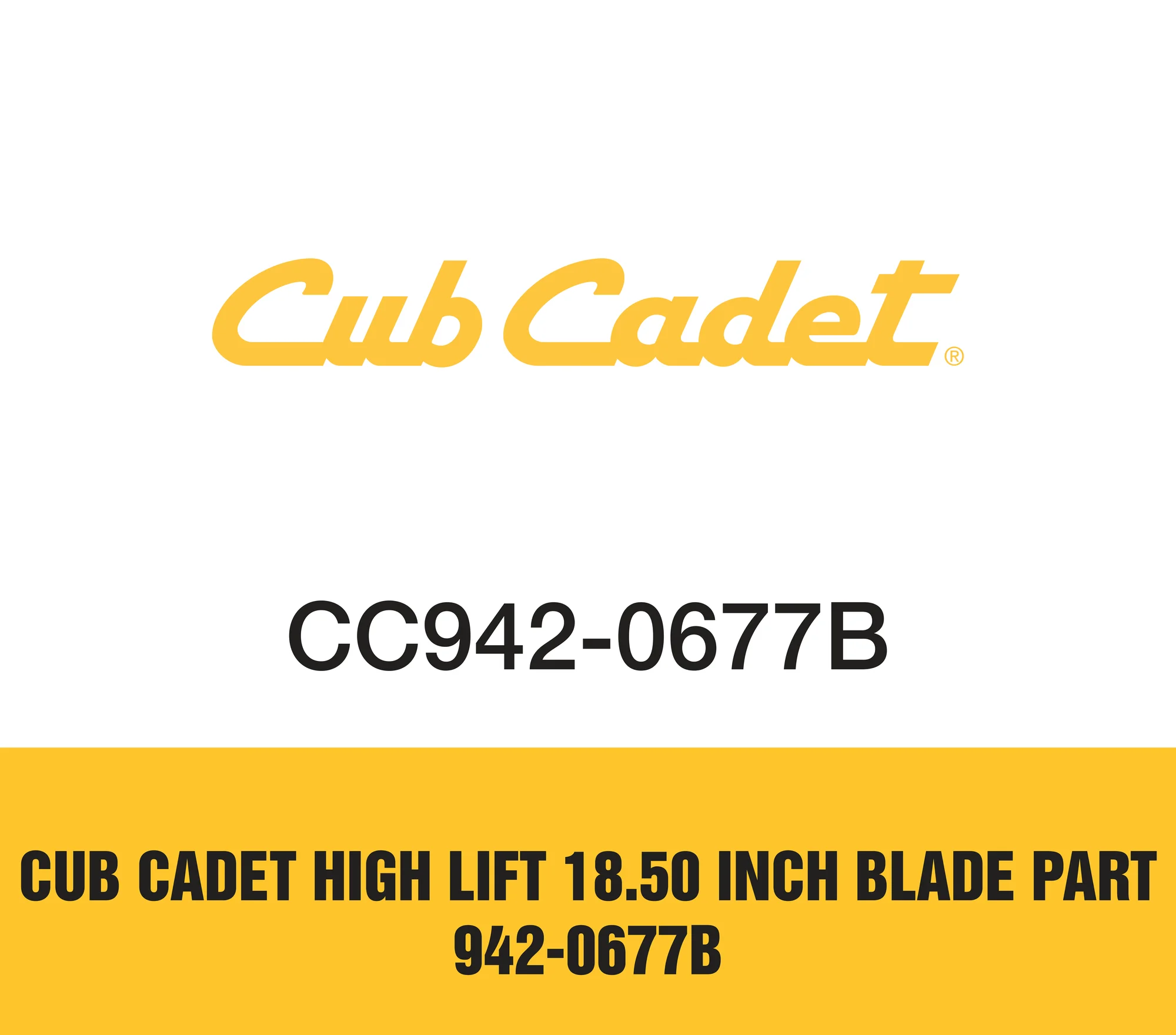 Cub Cadet High Lift 18 50 Inch Blade Part 942 0677b