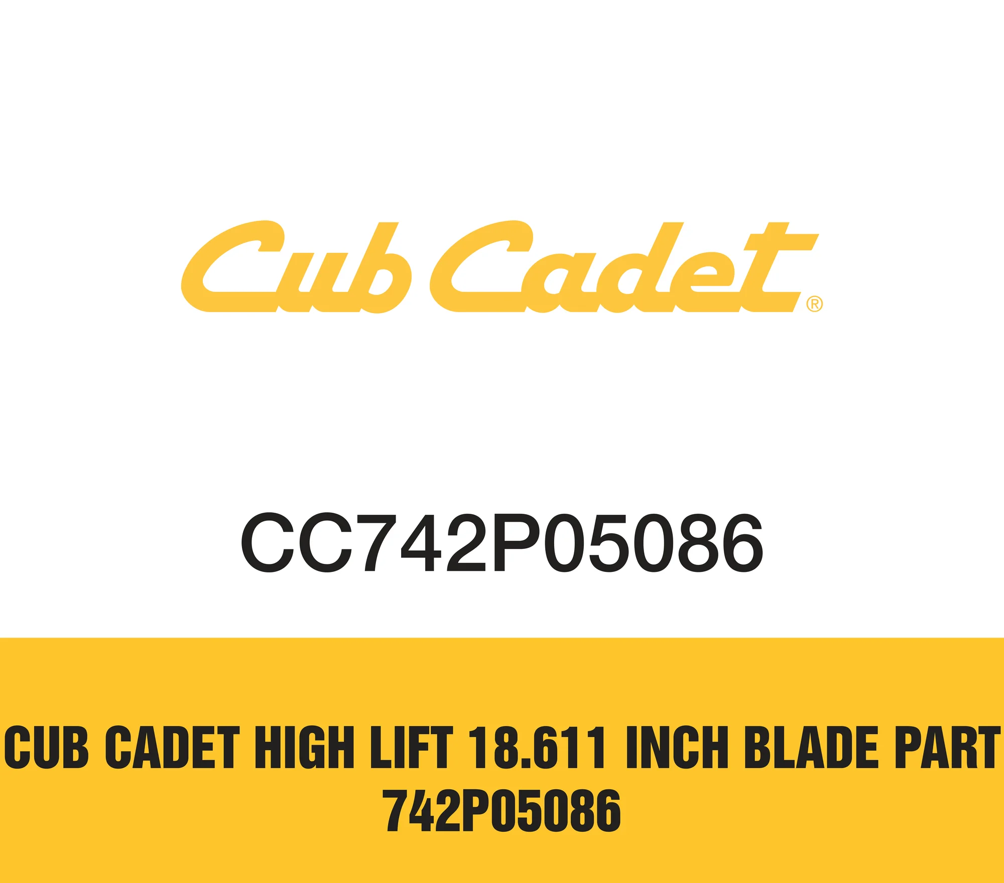 Cub Cadet High Lift 18 611 Inch Blade Part 742p05086