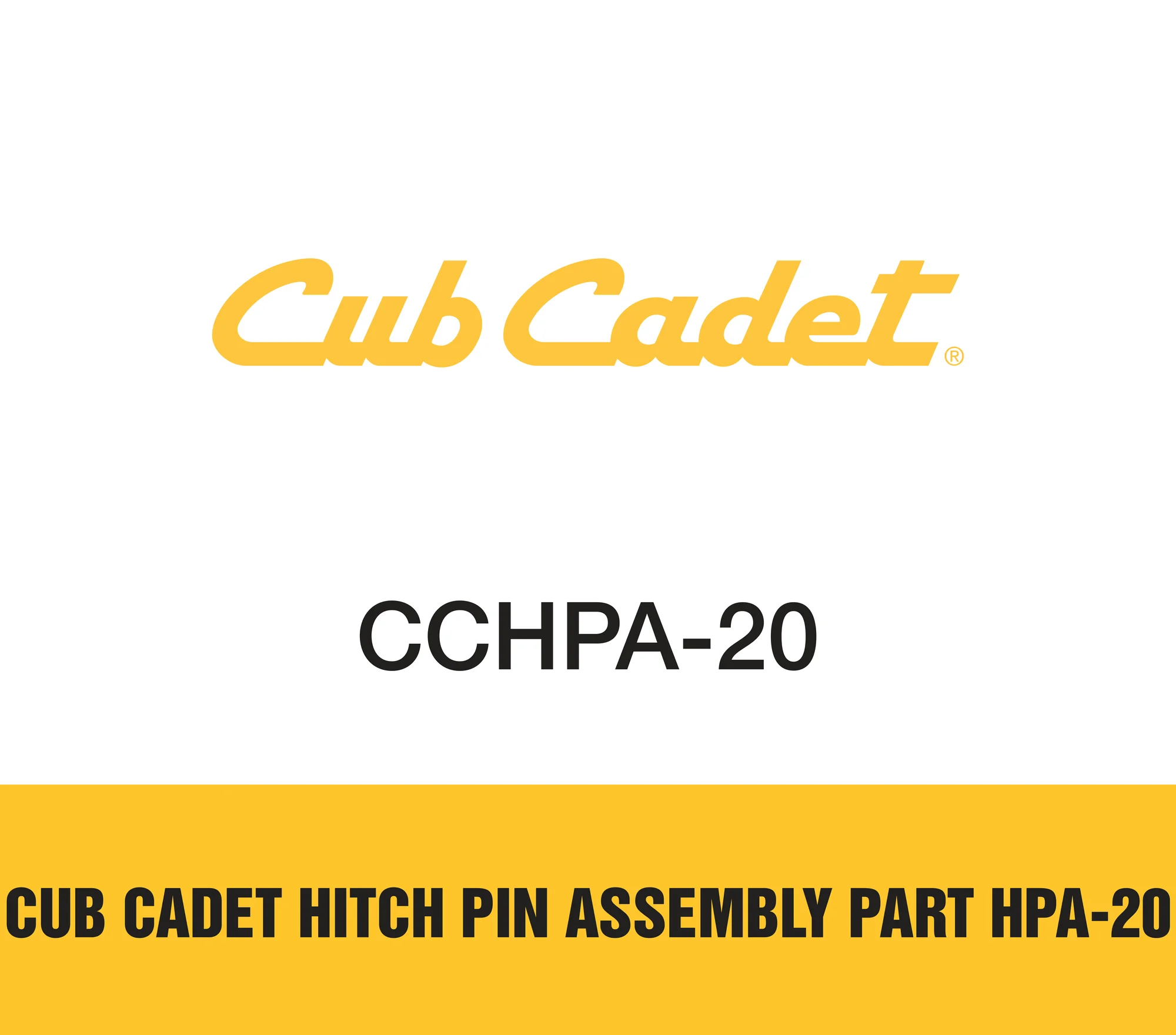 Cub Cadet Hitch Pin Assembly Part Hpa 20
