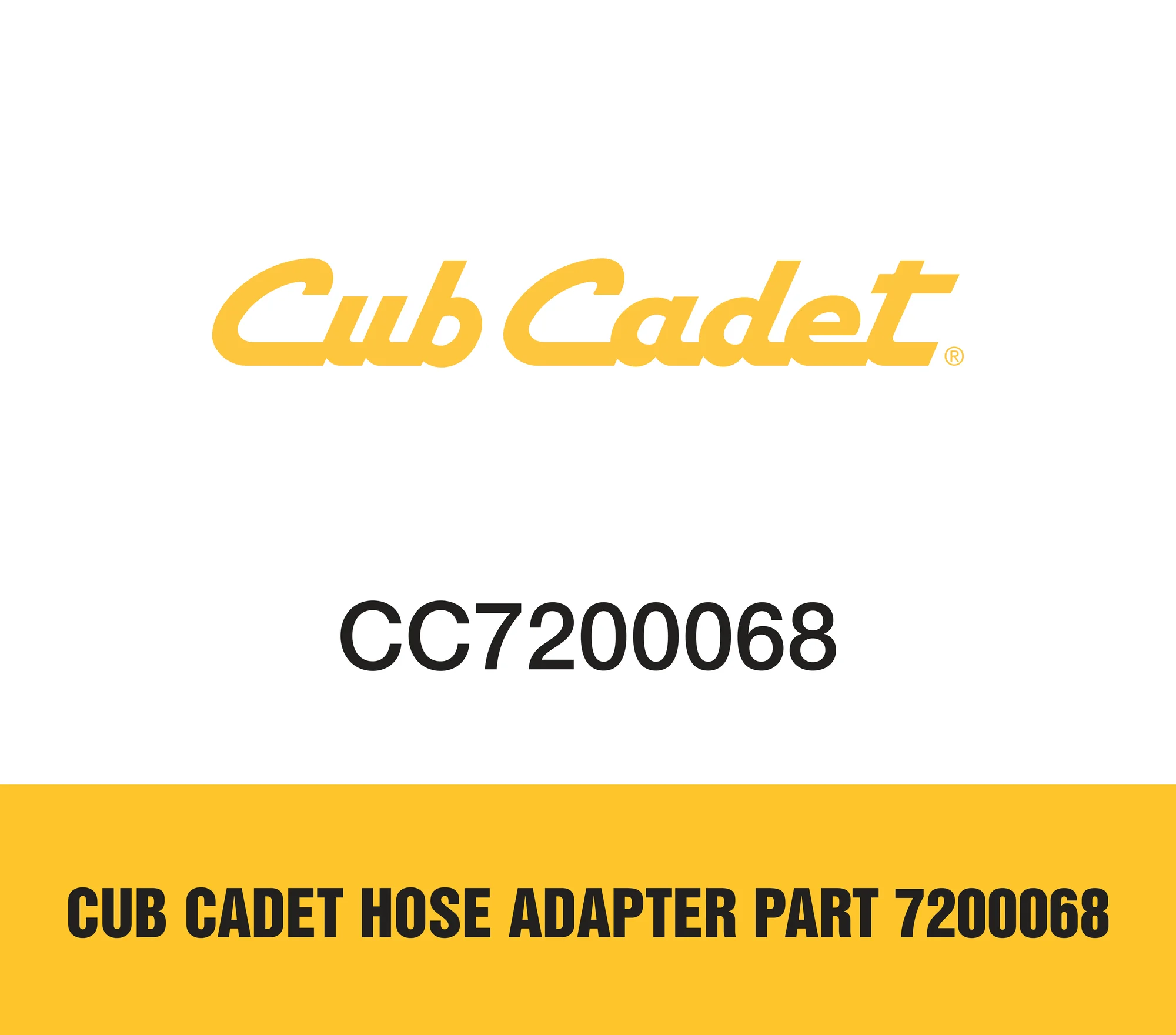 Cub Cadet Hose Adapter Part 7200068