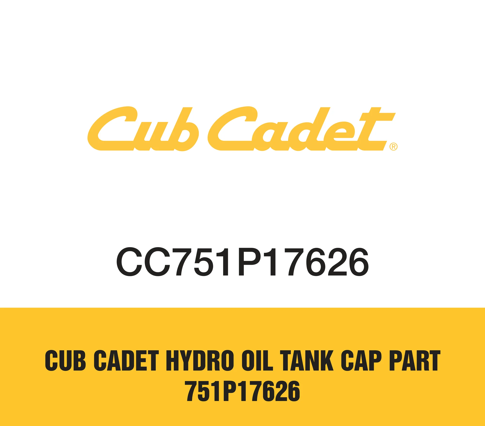 Cub Cadet Hydro Oil Tank Cap Part 751P17626