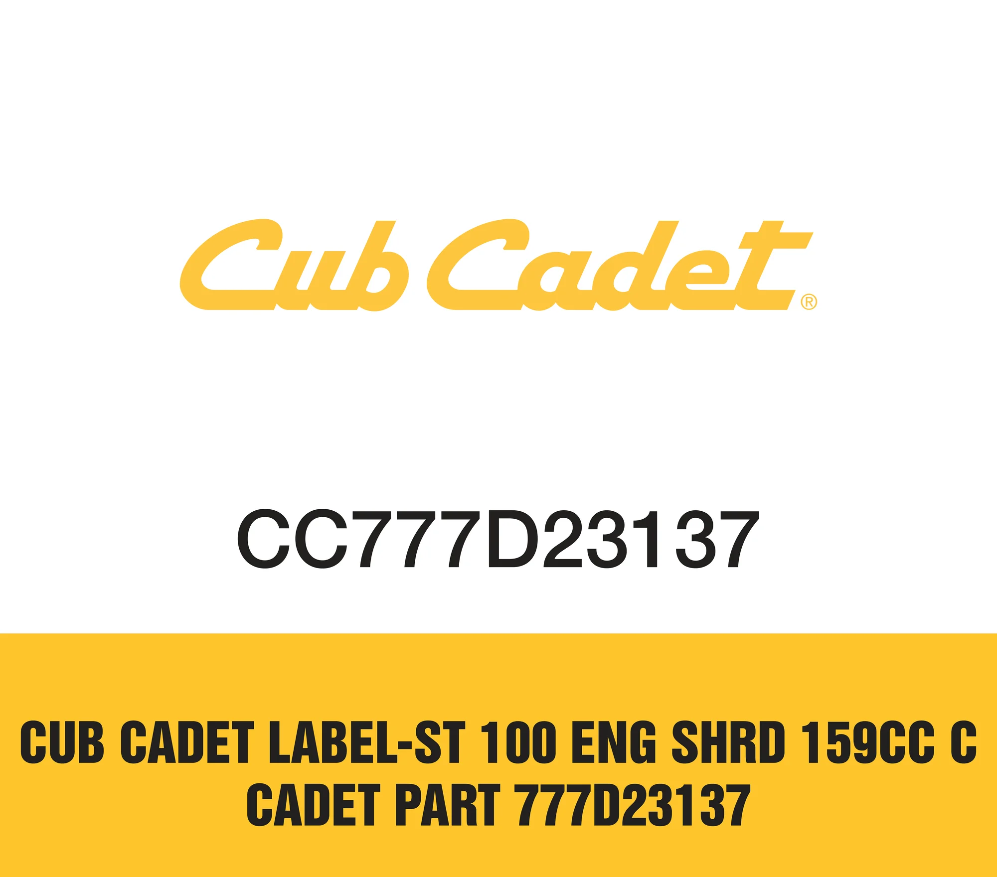 Cub Cadet Wheeled String Trimmer ST 100