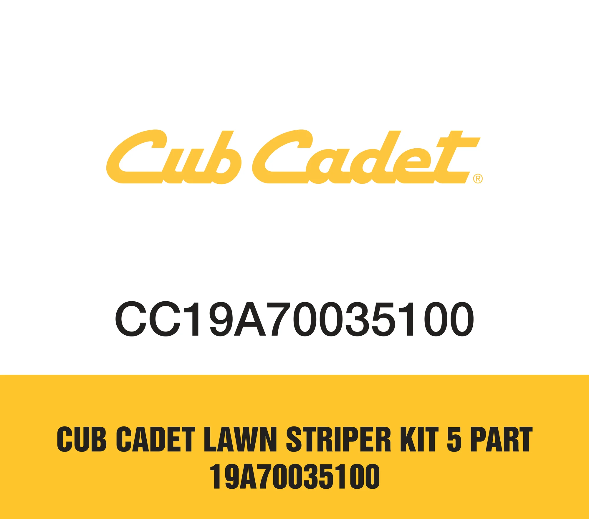 Cub Cadet Lawn Striper Kit 5 Part 19A70035100