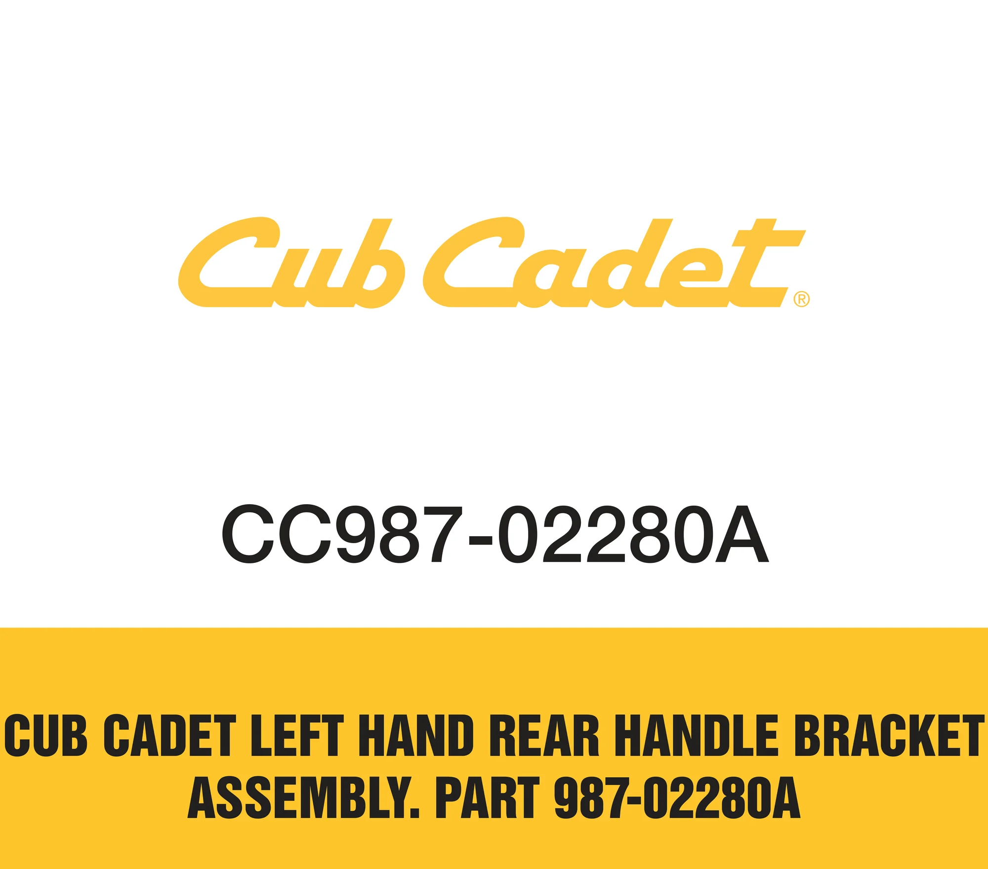 Cub Cadet Left Hand Rear Handle Bracket Assembly. Part 987-02280A