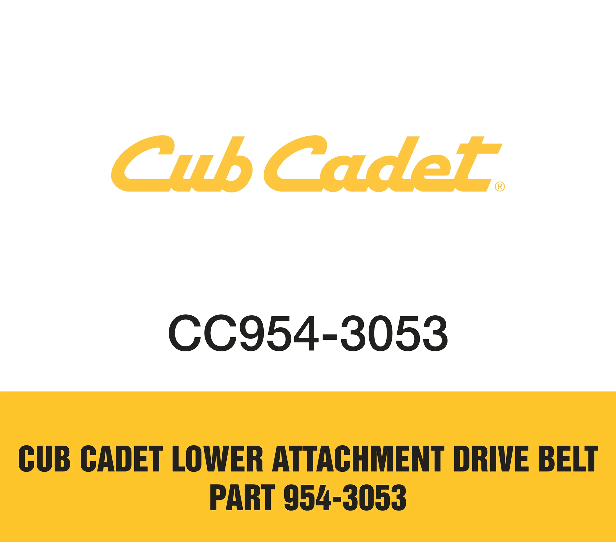 Cub Cadet Lower Attachment Drive Belt Part 954-3053