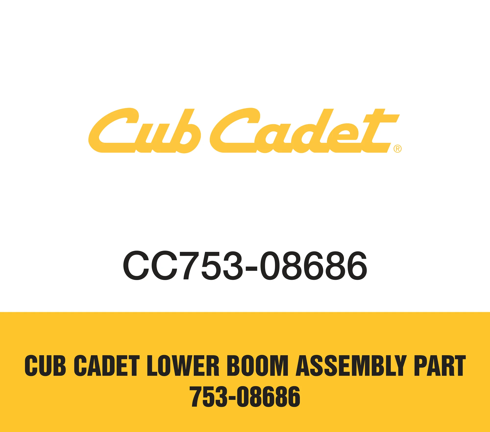 Cub Cadet Lower Boom Assembly Part 753 08686