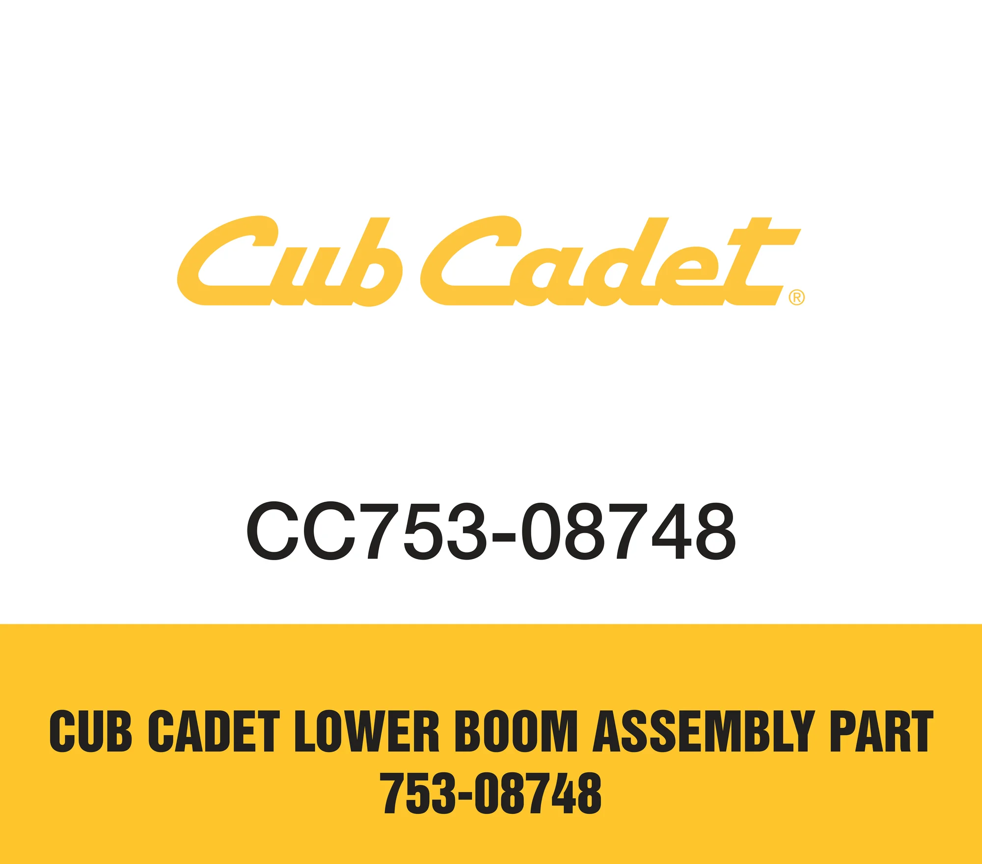 Cub Cadet Lower Boom Assembly Part 753-08748