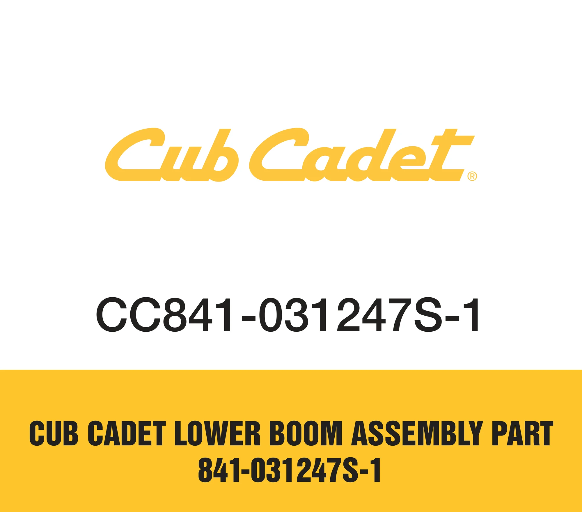 Cub Cadet Lower Boom Assembly Part 841-031247S-1