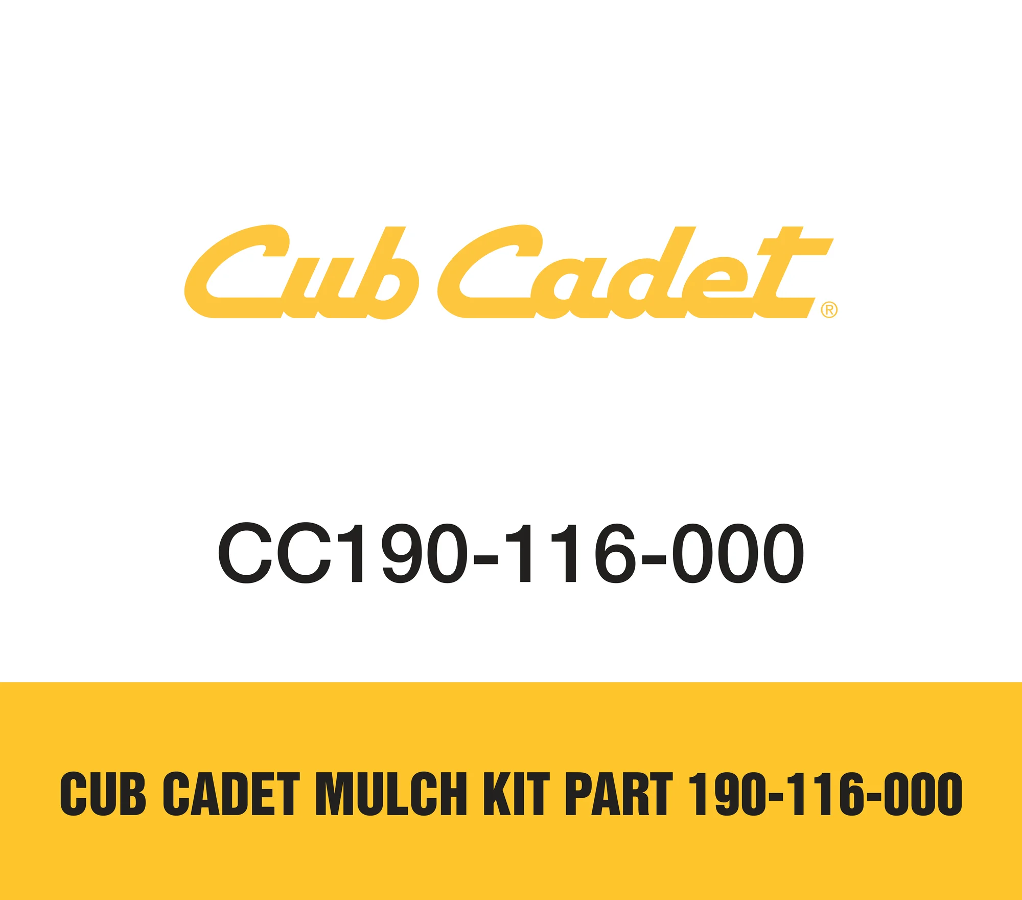 Cub Cadet Mulch Kit Part 190-116-000