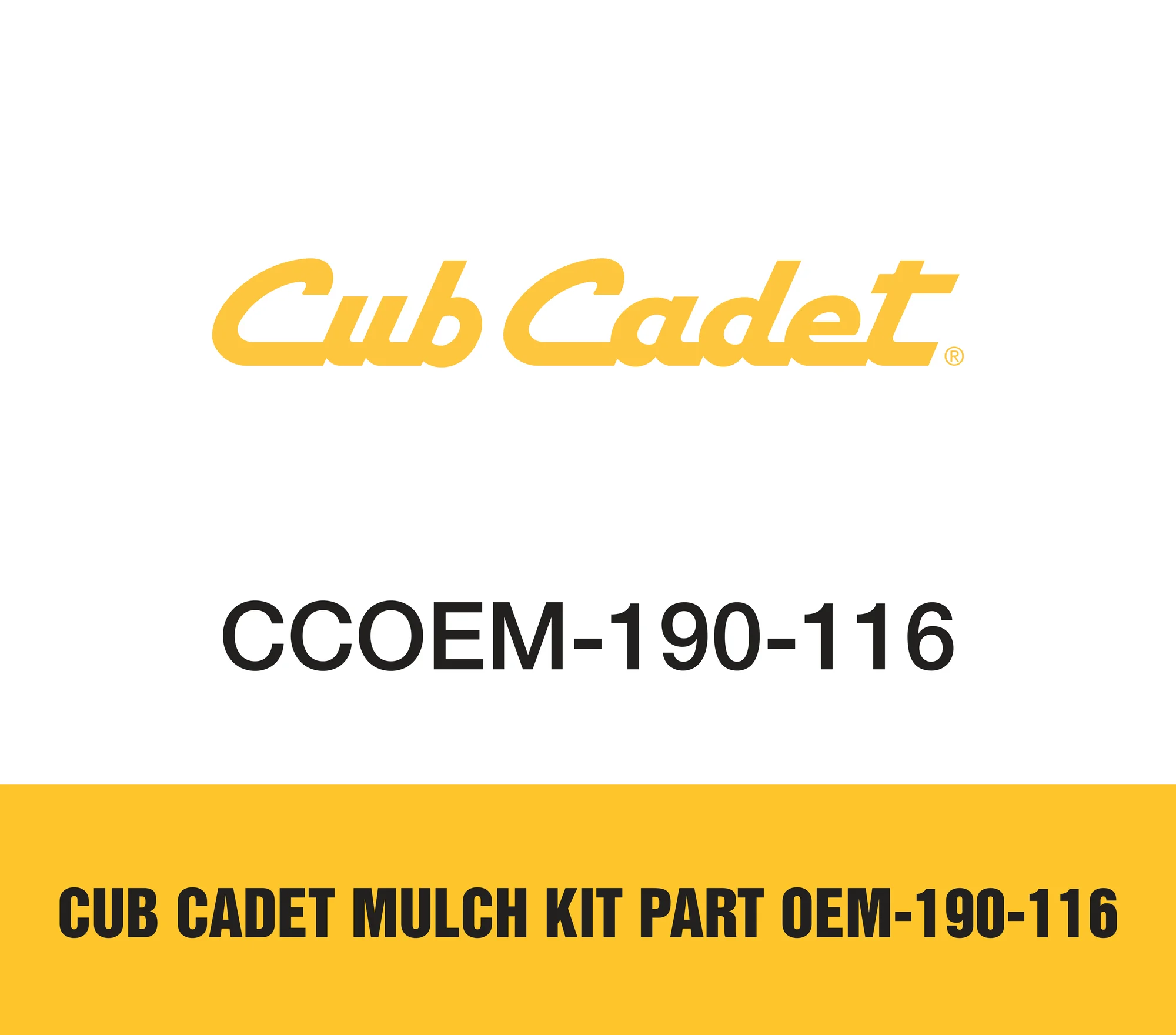 Cub Cadet 38"/42" Mulch Kit Part 116 Cub Cadet Mulch Kit Part Oem 190 116