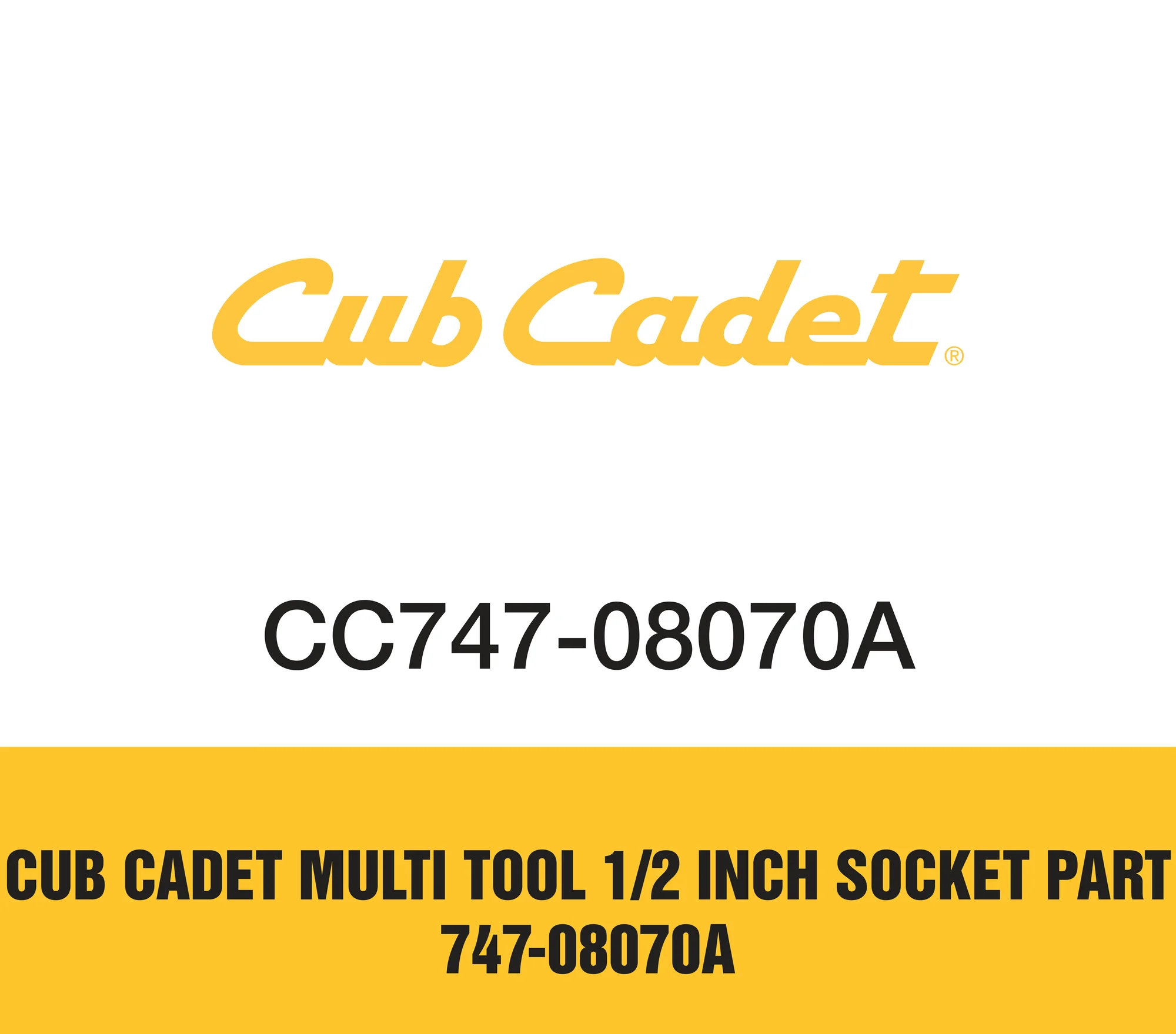 Cub Cadet Multi Tool 1/2 inch Socket Part 747-08070A Cub Cadet Multi Tool 1 2 Inch Socket Part 747 08070a