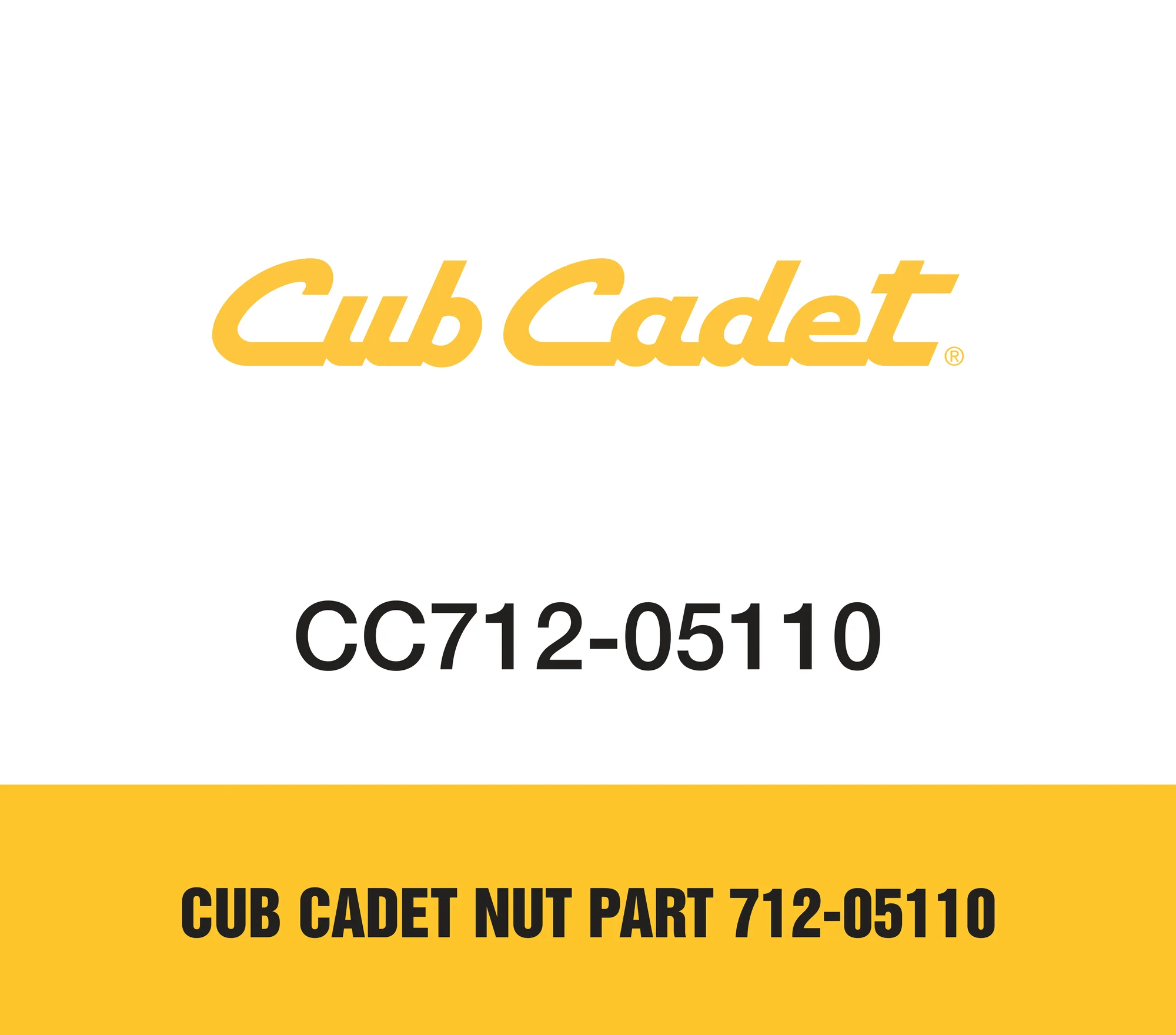 Cub Cadet Nut Part 712-05110