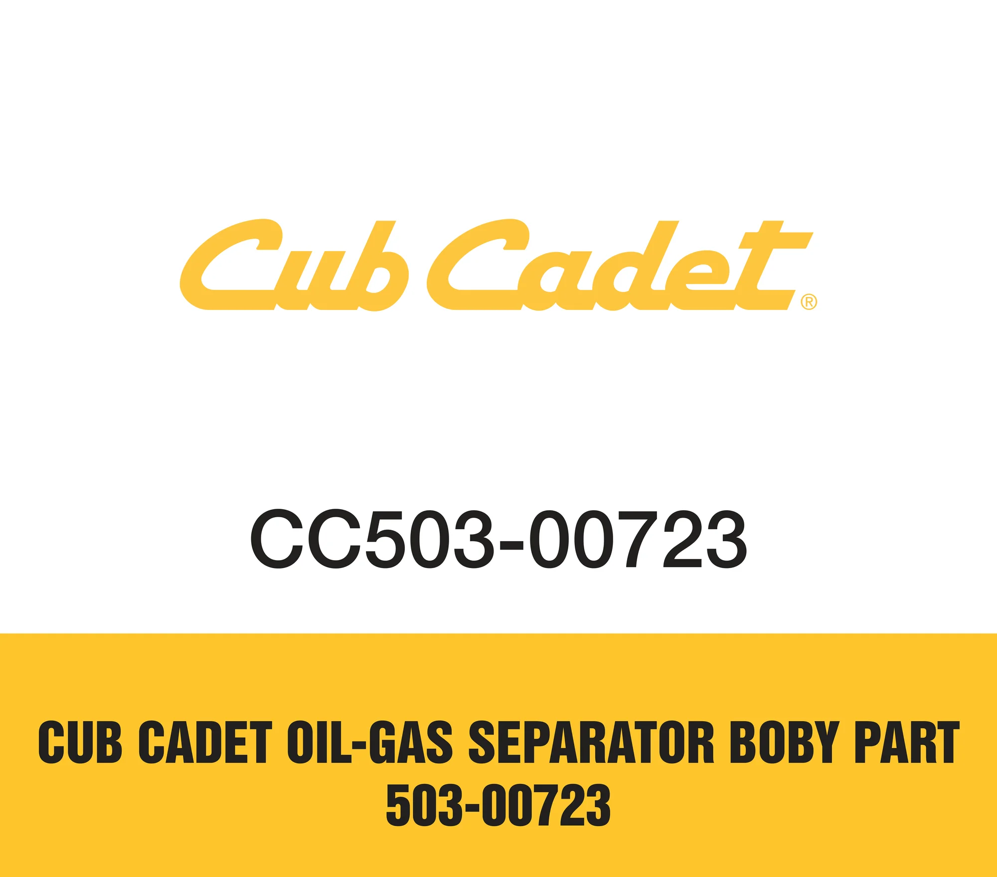 Cub Cadet Oil-Gas Separator Boby Part 503-00723
