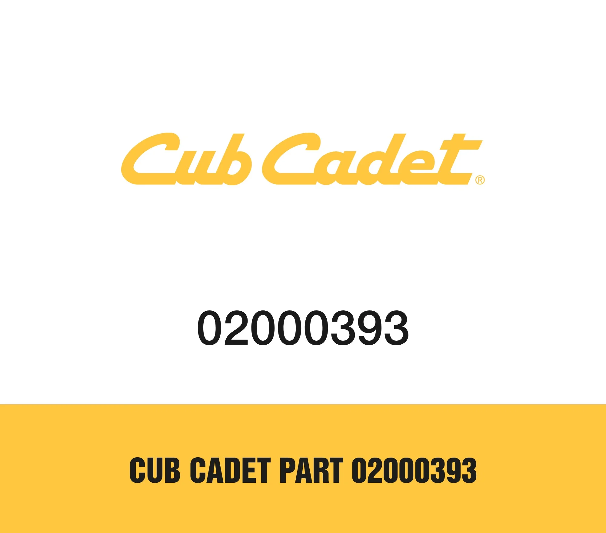 Cub Cadet Part 02000393