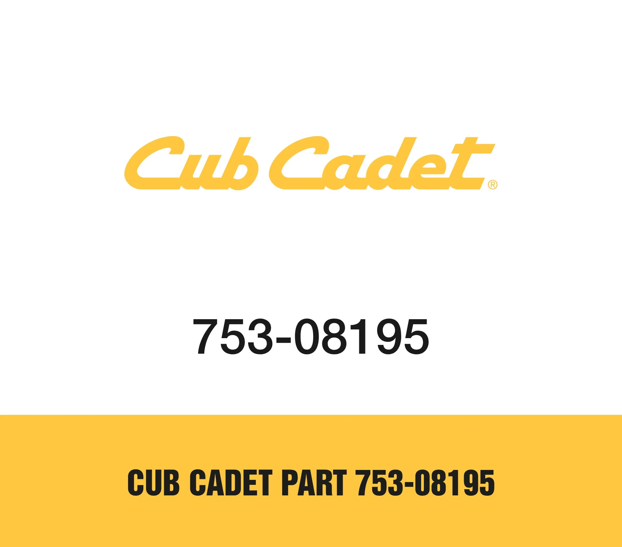 Cub Cadet Part 753-08195