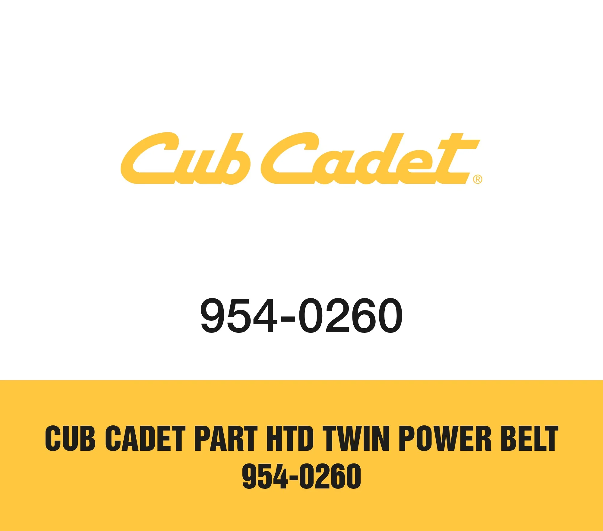 Cub Cadet Part Htd Twin Power Belt 954-0260