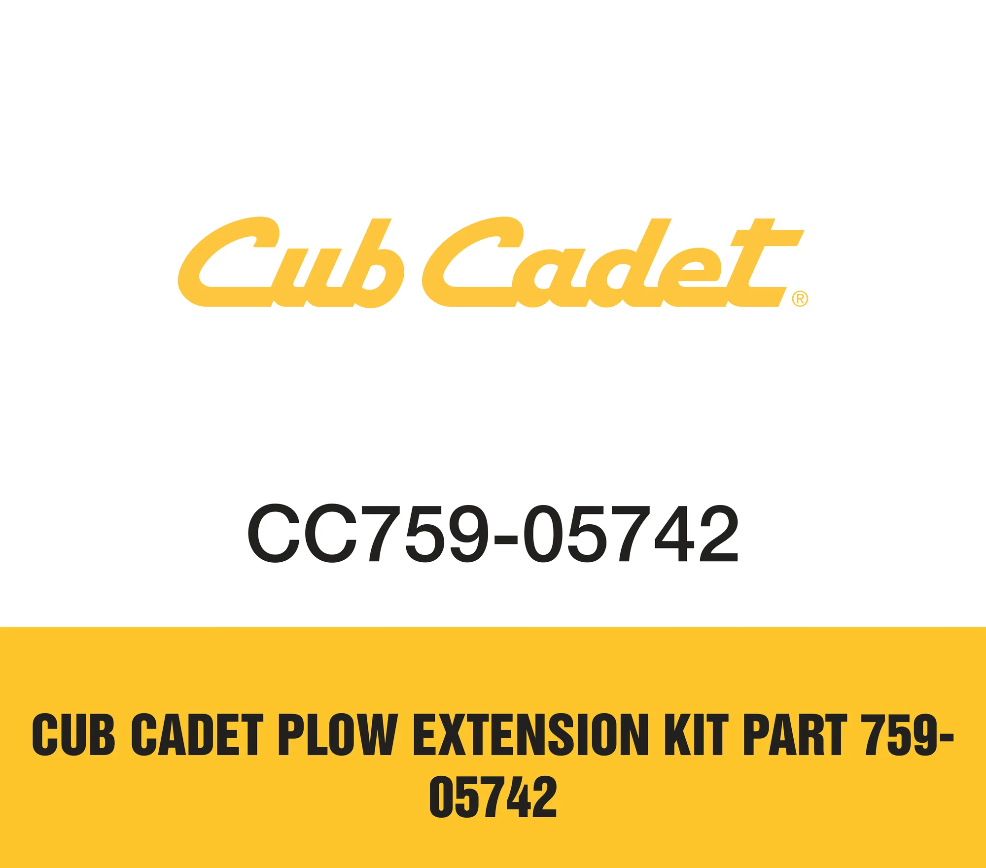 Cub Cadet Plow Extension Kit Part 759 05742