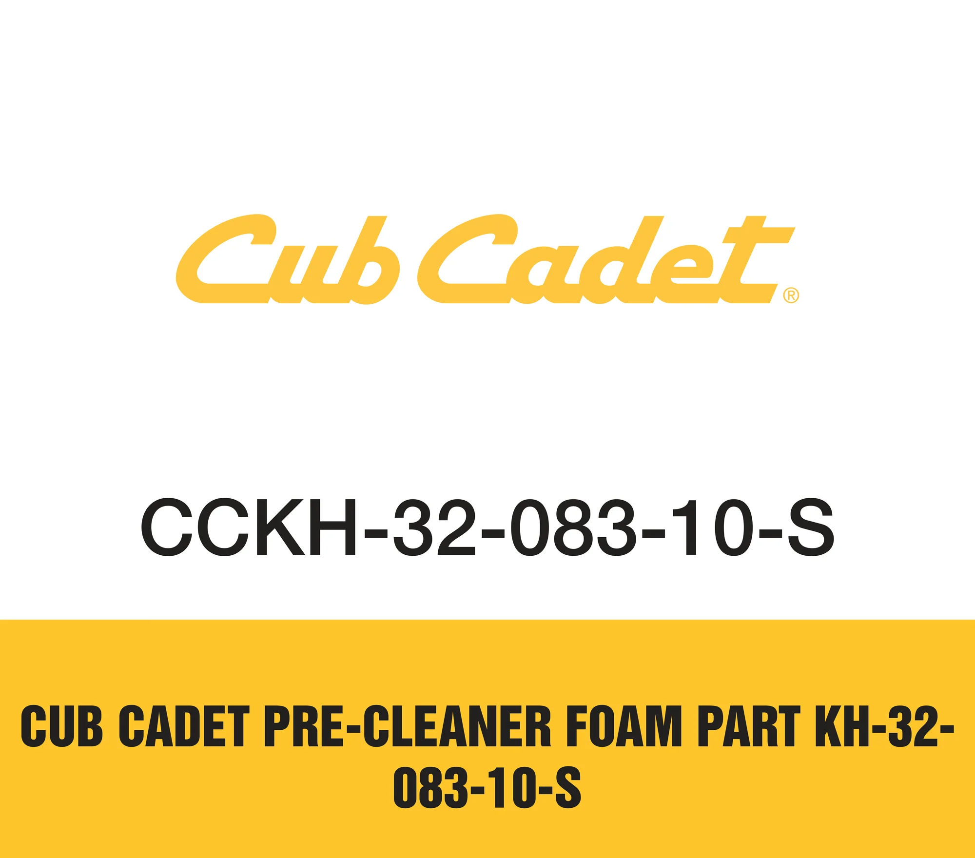 Cub Cadet Pre Cleaner Foam Part Kh 32 083 10 S