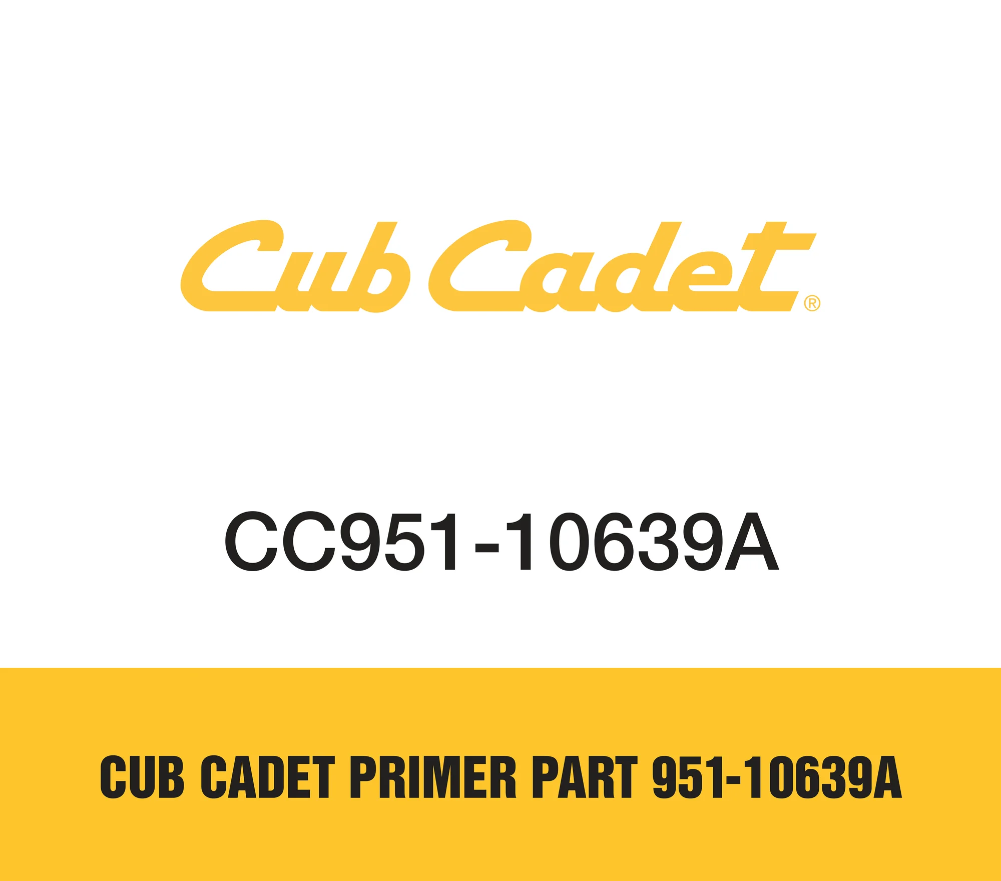 Cub Cadet Primer Part 951 10639a
