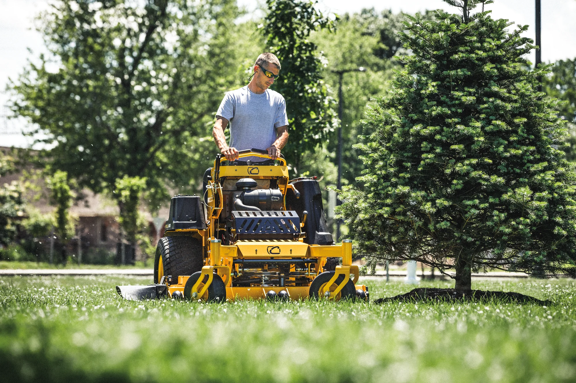 Cub Cadet Pro X Series Stand On Lawn Mower Pro X 654 Efi Man Mowing Lawn product image