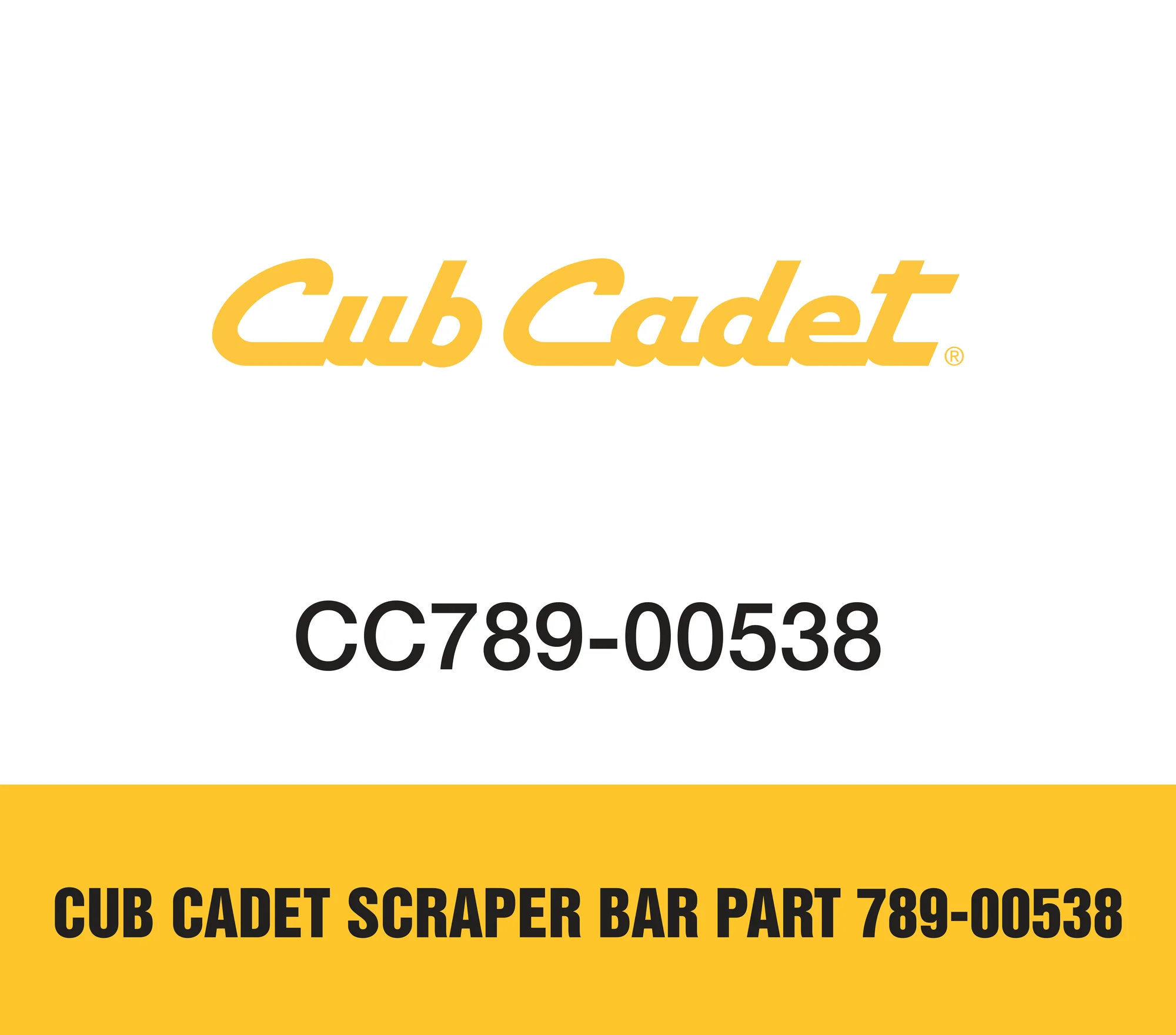Cub Cadet Scraper Bar Part 789 00538