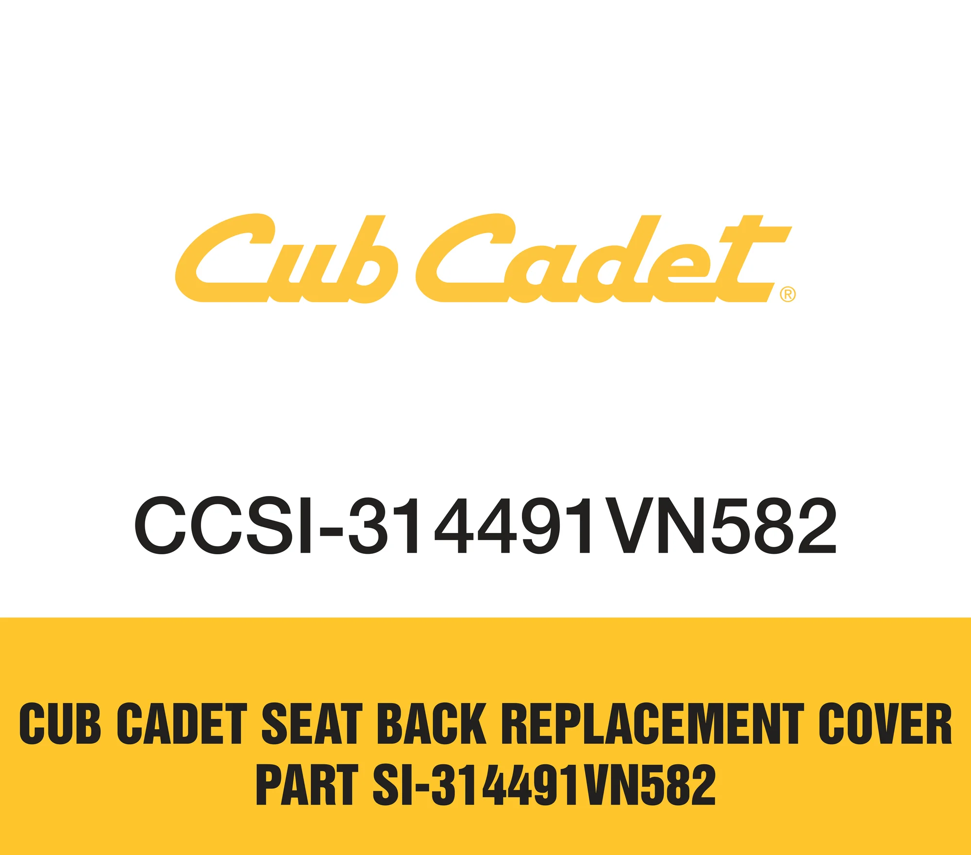 Cub Cadet Seat Back Replacement Cover Part Si 314491vn582