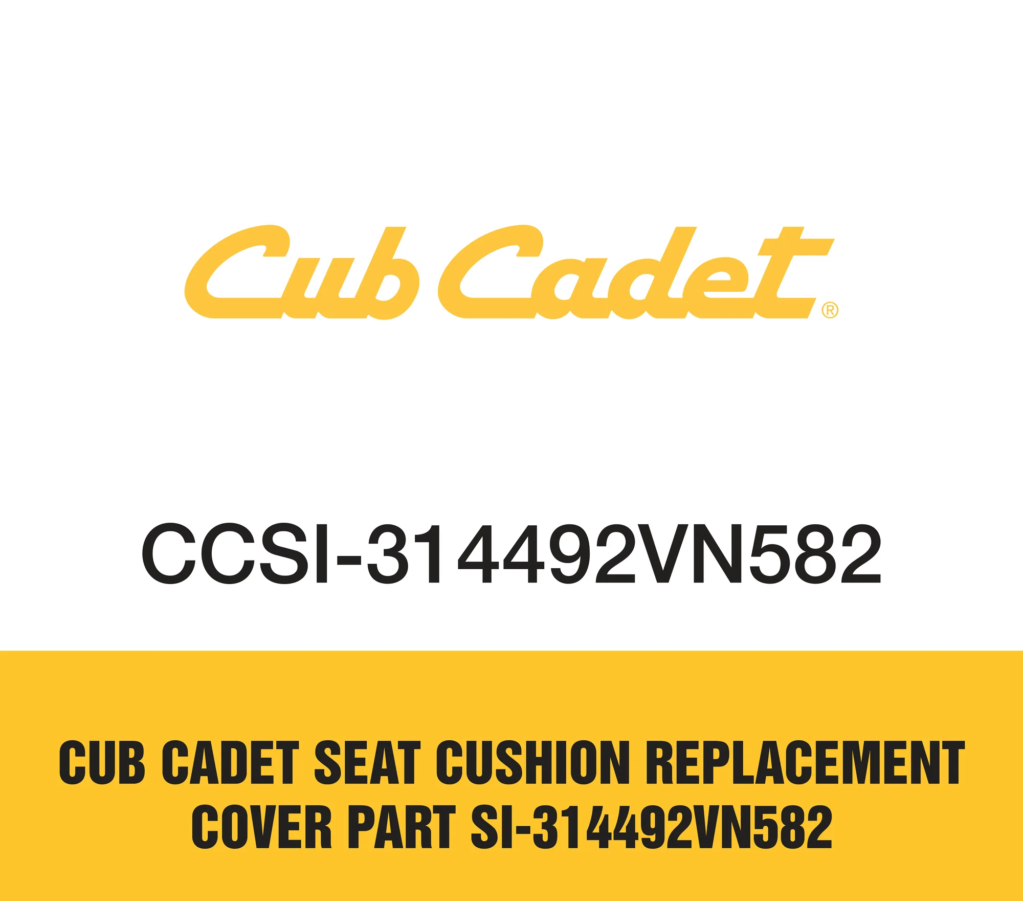 Cub Cadet Seat Cushion Replacement Cover Part Si 314492vn582