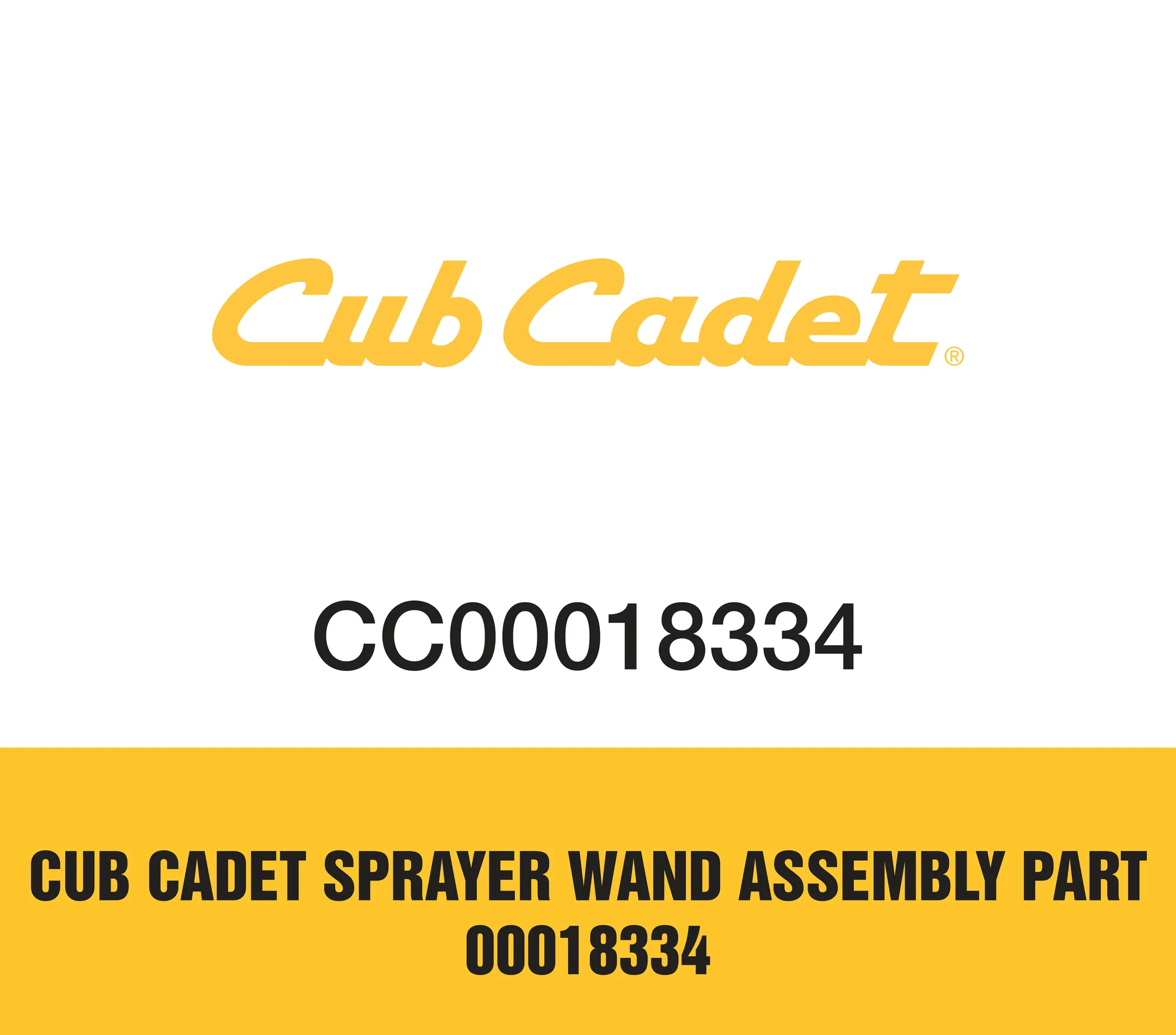 Cub Cadet Sprayer Wand Assembly Part 00018334