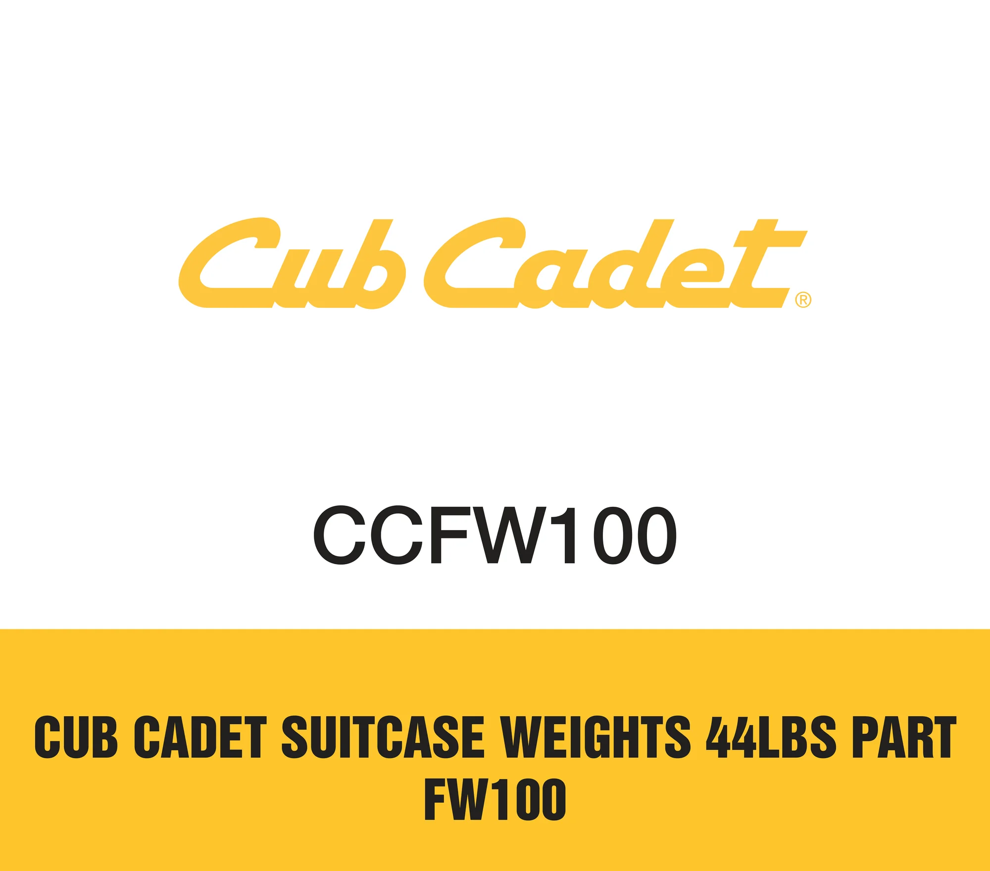 Cub Cadet Suitcase Weights 44Lbs Part FW100